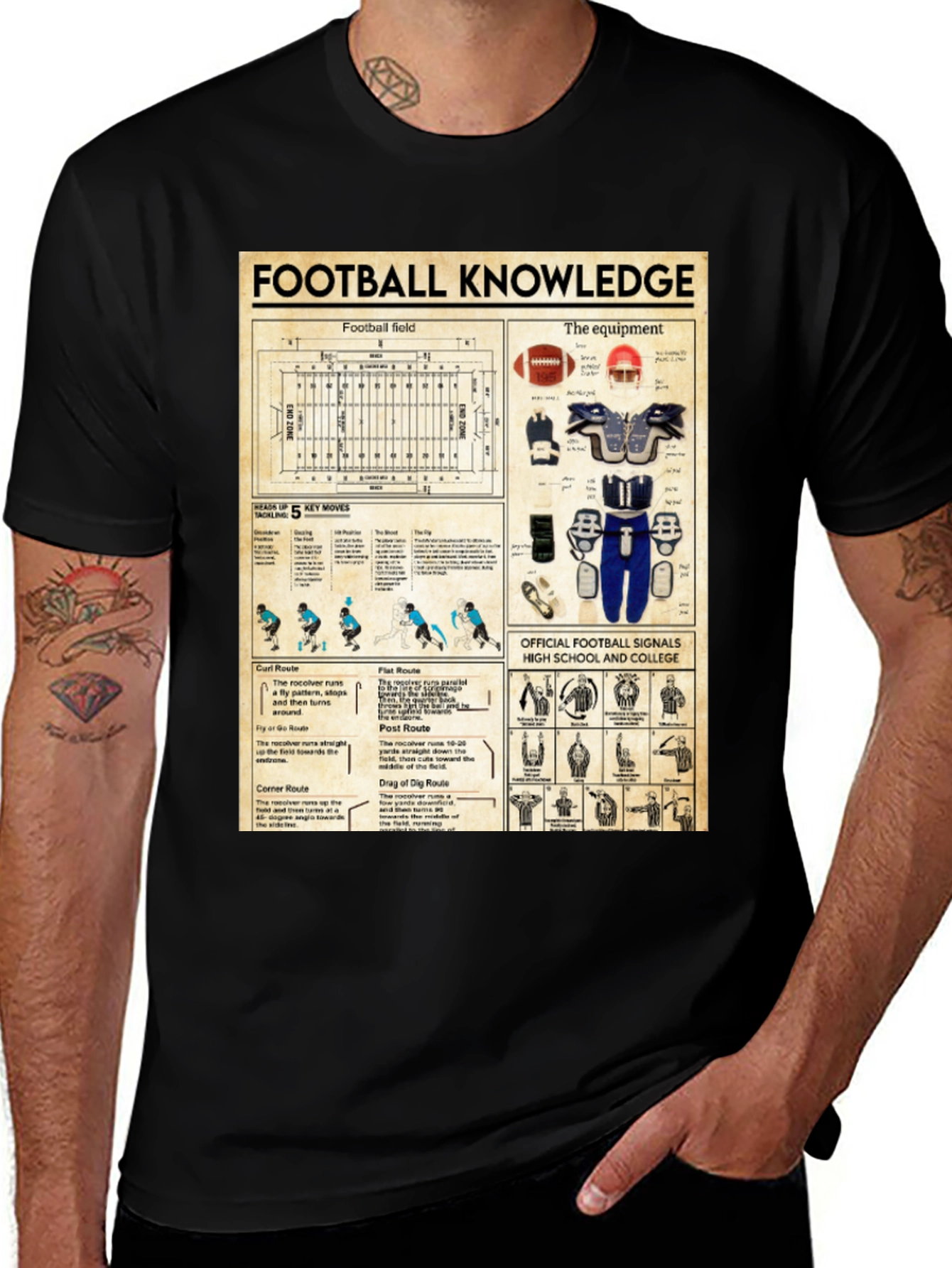 Variant 27 of Football Knowledge T-Shirt