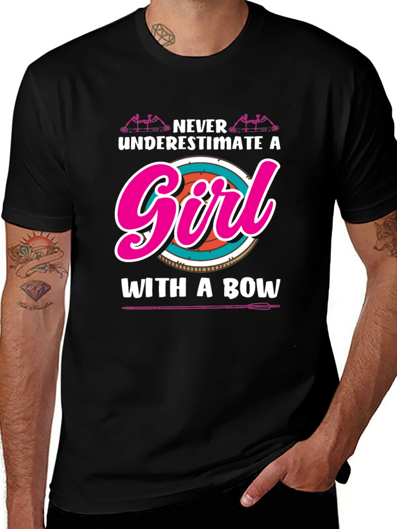 Variant 25 of Never Underestimate a Girl With a Bow T-Shirt