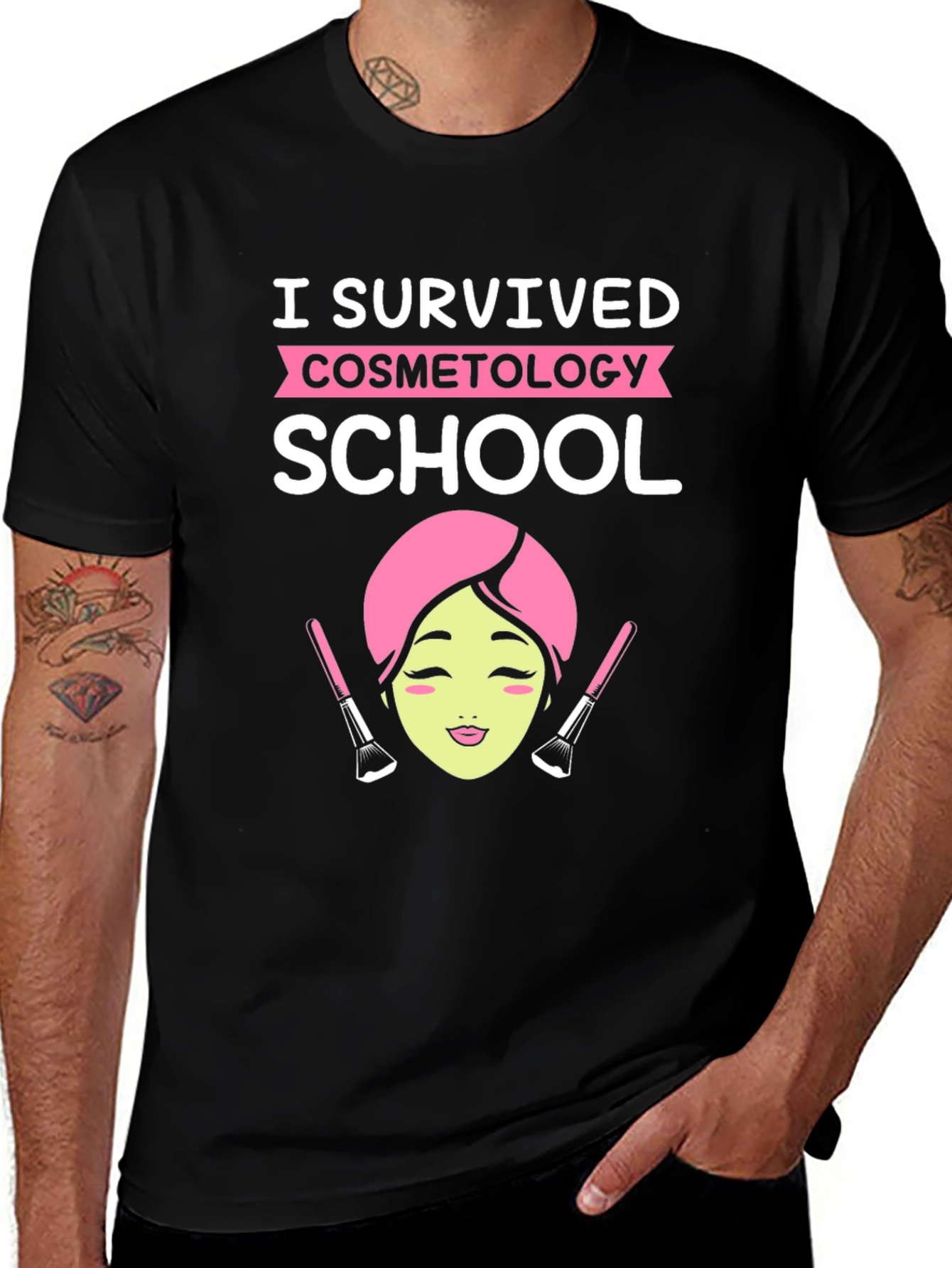 Variant 28 of I Survived Cosmetology School T-Shirt