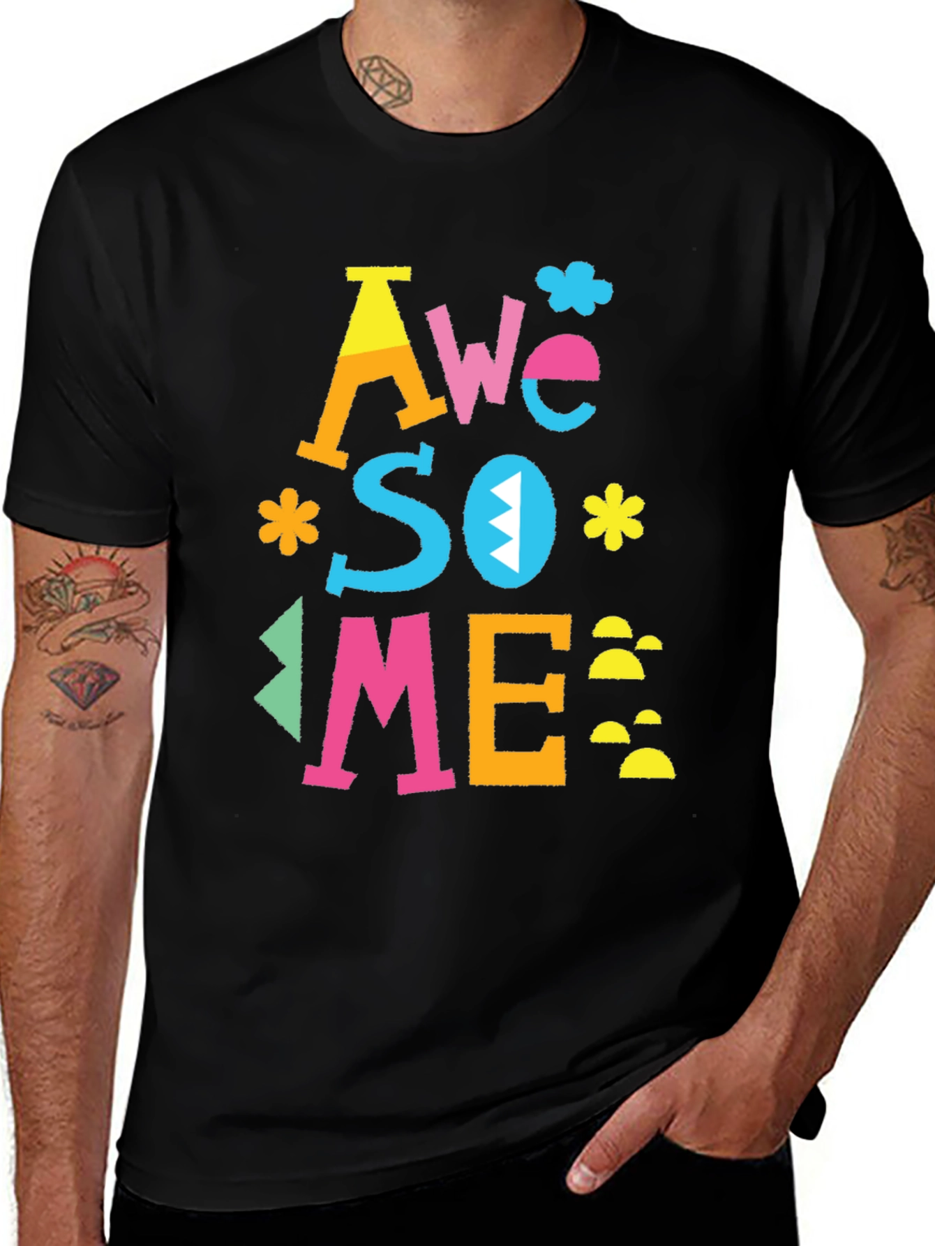 Variant 25 of Awesome Graphic Tee - Men's Black T-Shirt