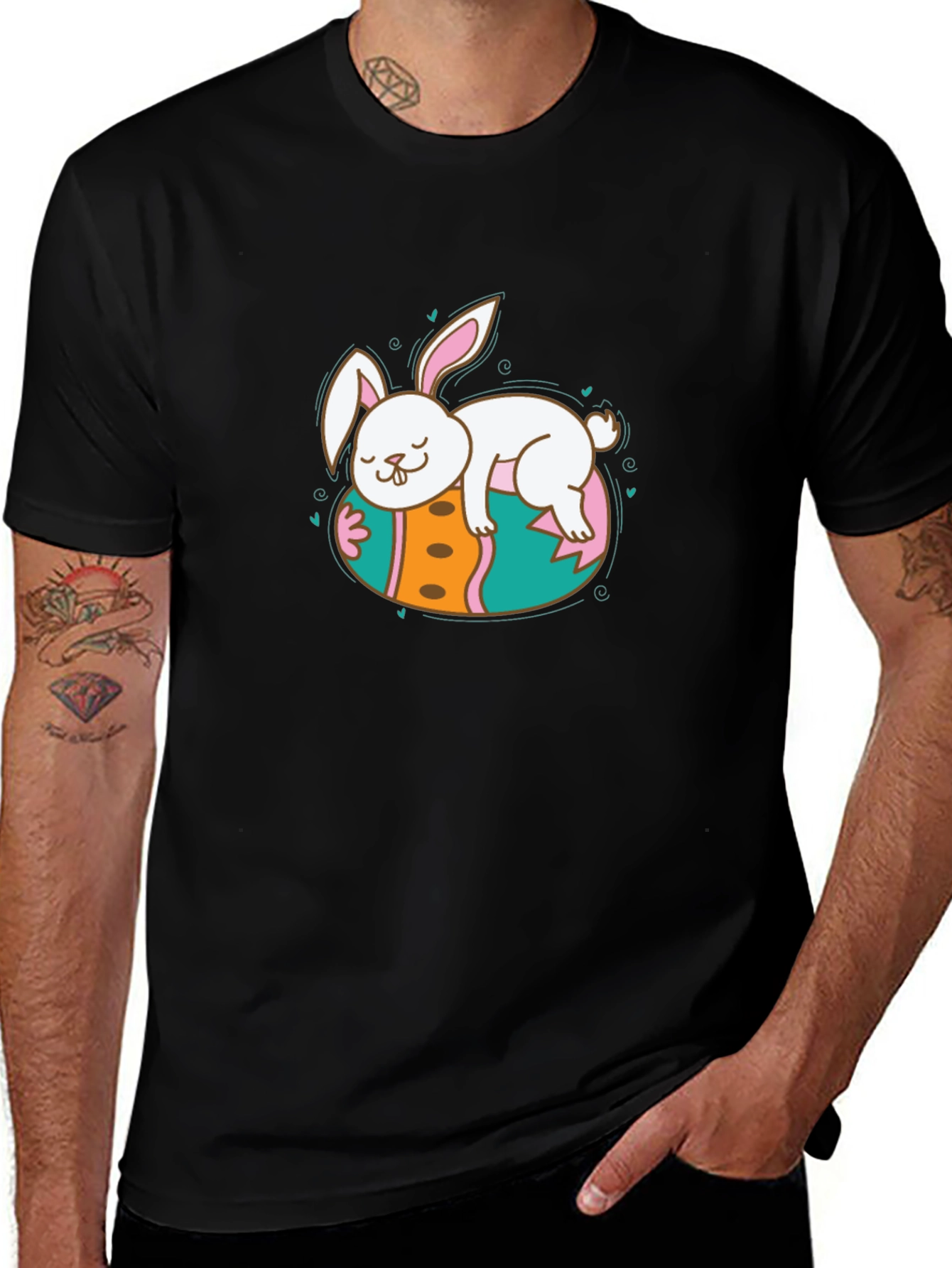 Variant 22 of Cute Bunny Sleeping on Easter Egg T-Shirt