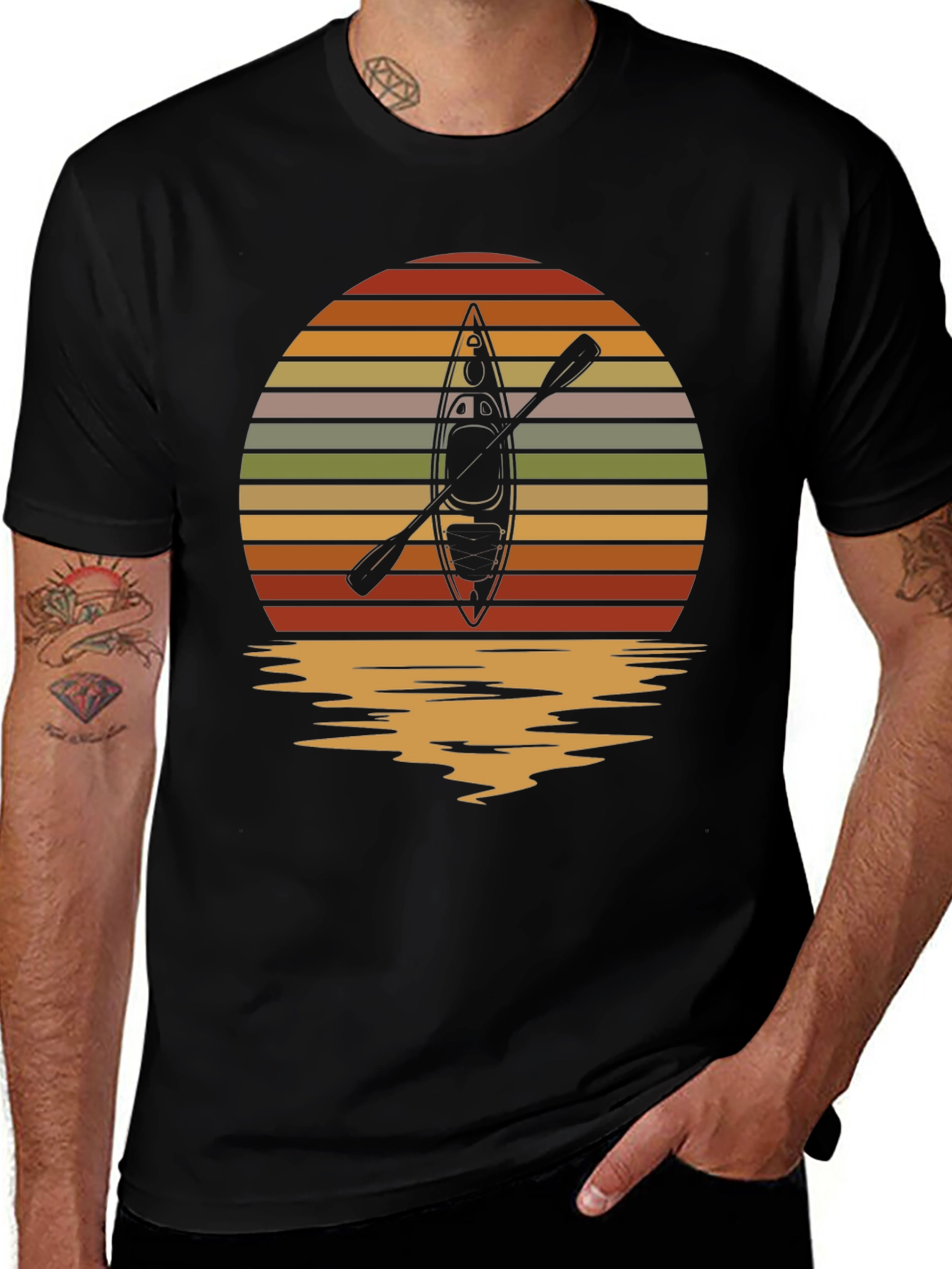 Variant 24 of Kayak Sunset Graphic Tee - Adventure Ready