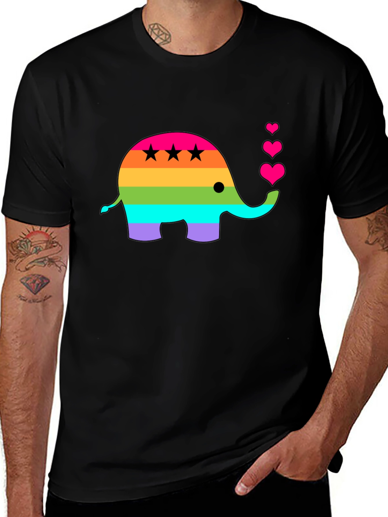 Variant 16 of Rainbow Elephant Pride T-Shirt