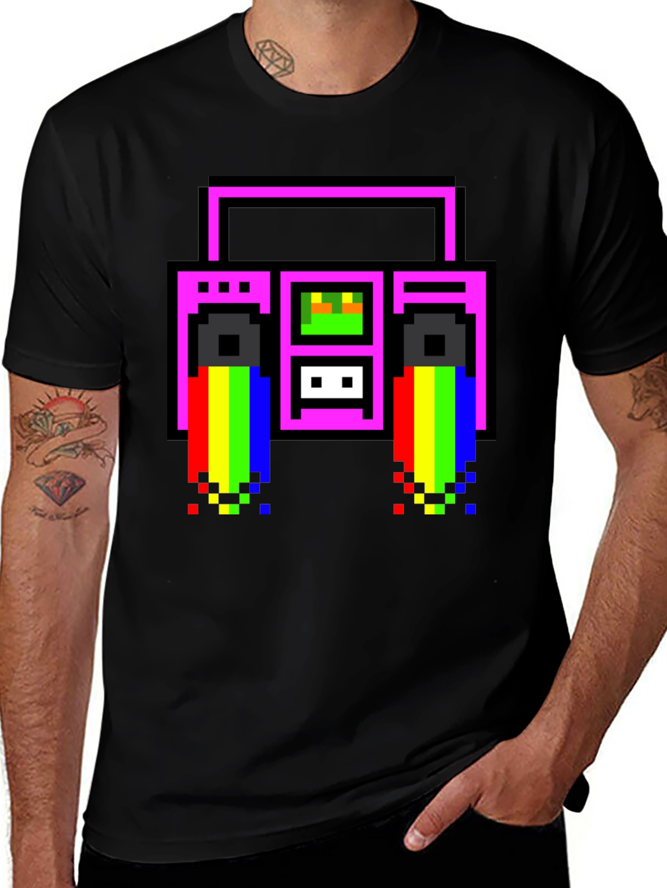 Variant 11 of Retro 8-Bit Boombox T-Shirt