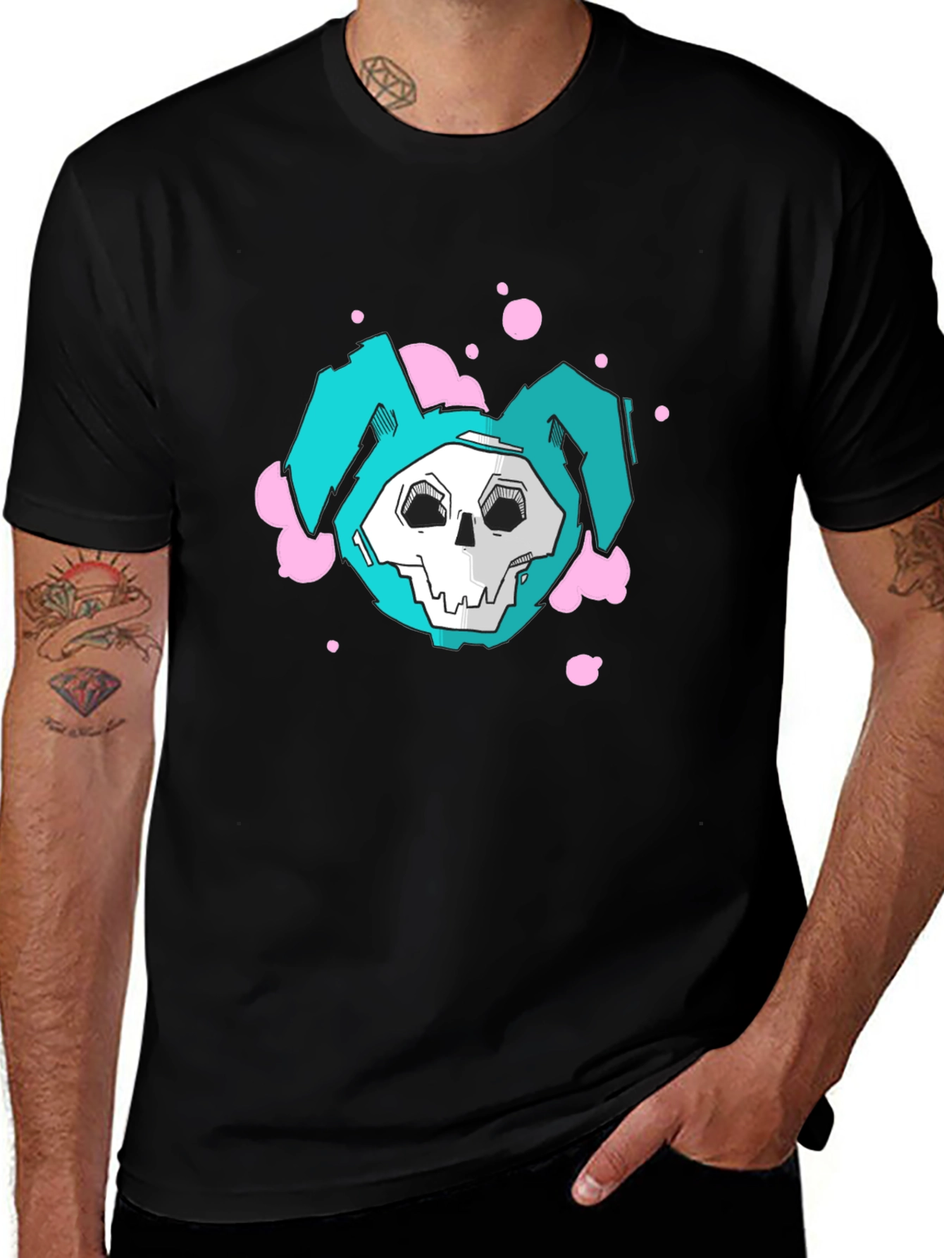 Variant 22 of Skull Bunny Graphic T-Shirt