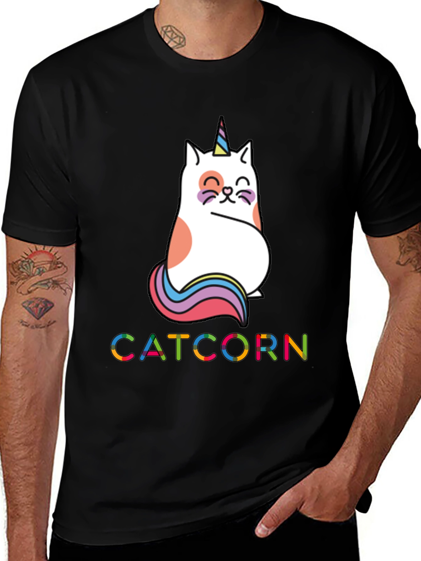 Variant 6 of Catcorn T-Shirt - Rainbow Unicorn Cat Tee