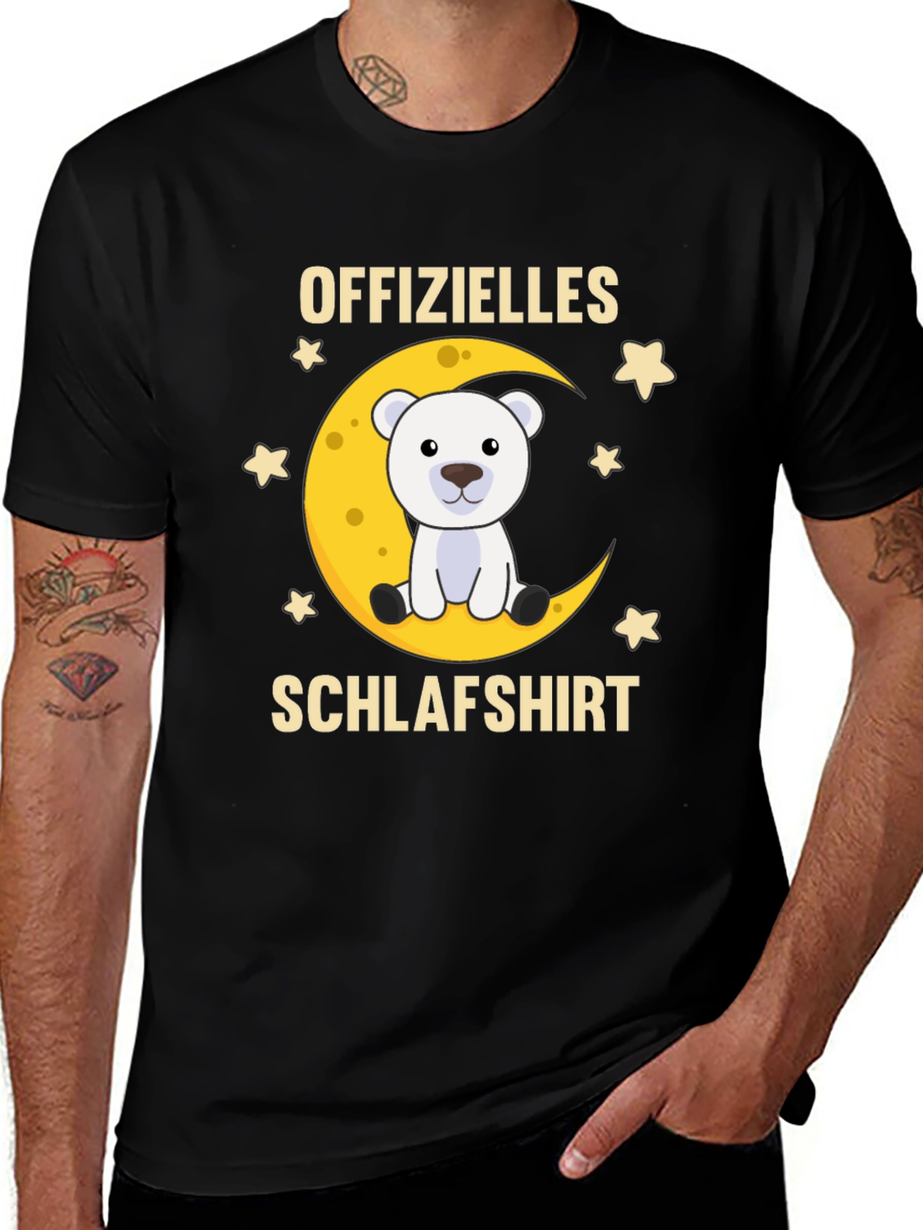 Variant 26 of Cute Bear Moon Schlafshirt Tee