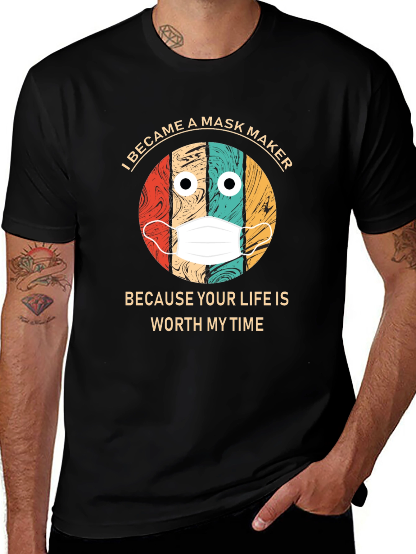 Variant 7 of Mask Maker Graphic T-Shirt - Unisex Fit