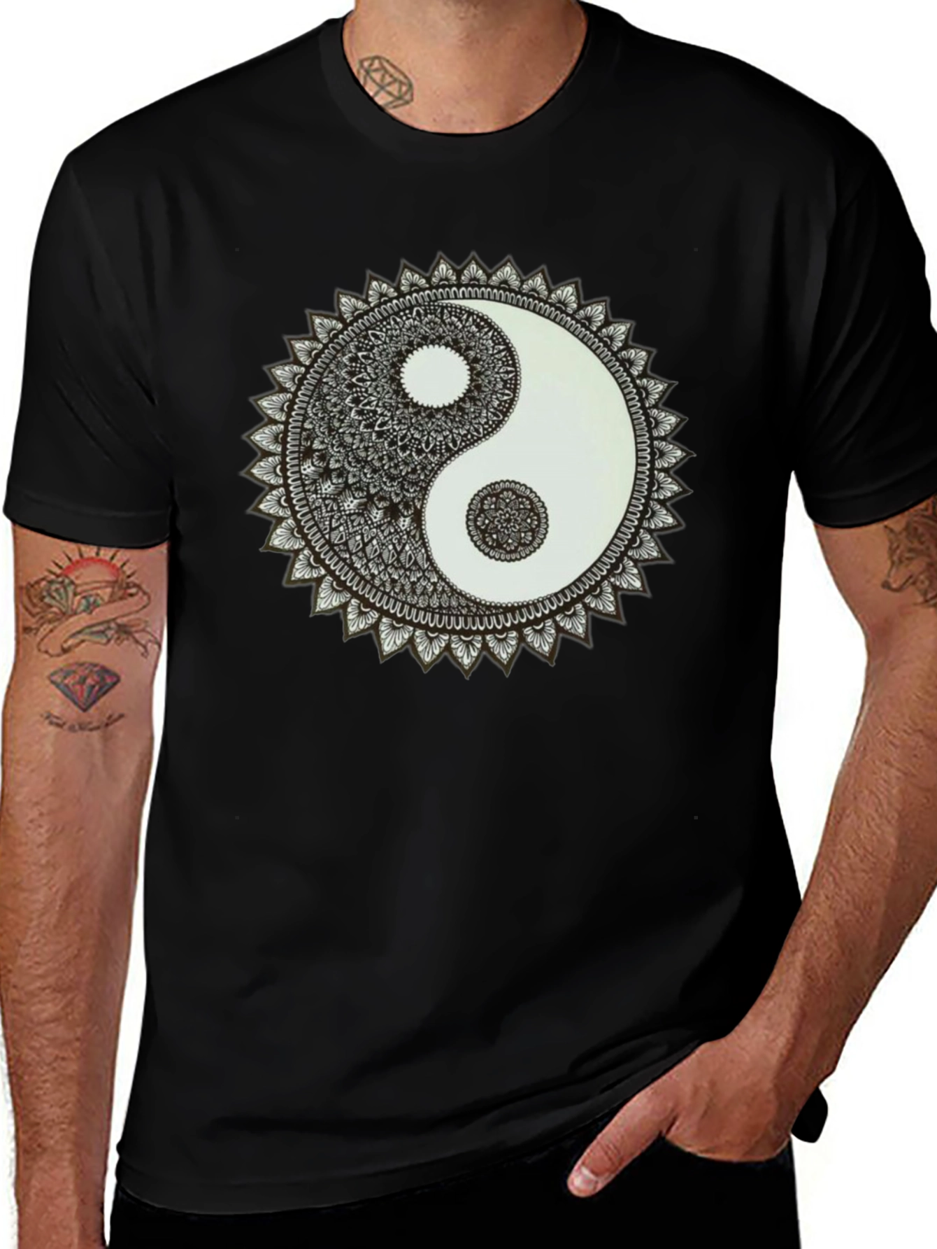 Yin Yang Mandala Graphic Tee