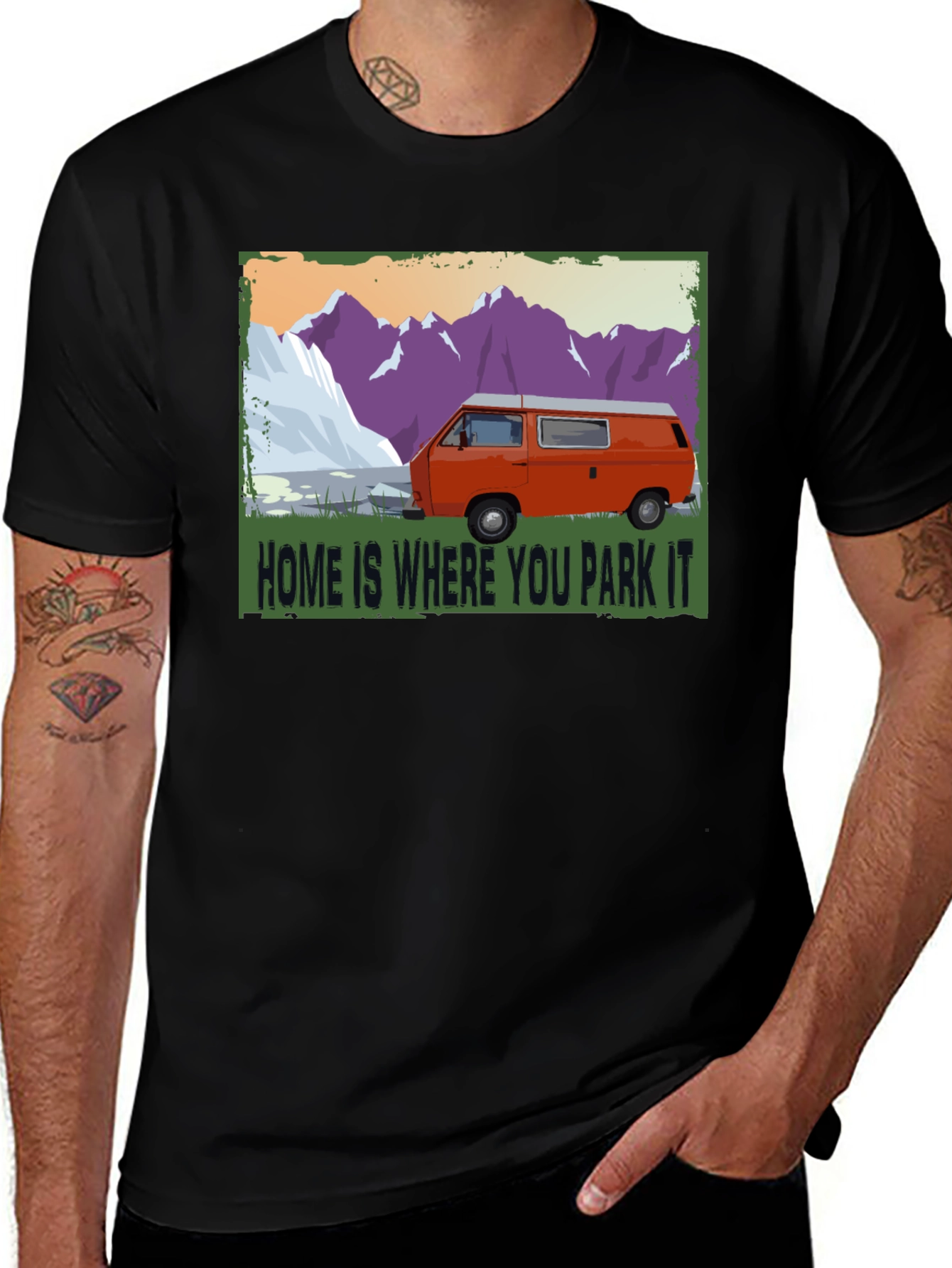 Variant 14 of Home is Where You Park It Camping T-Shirt