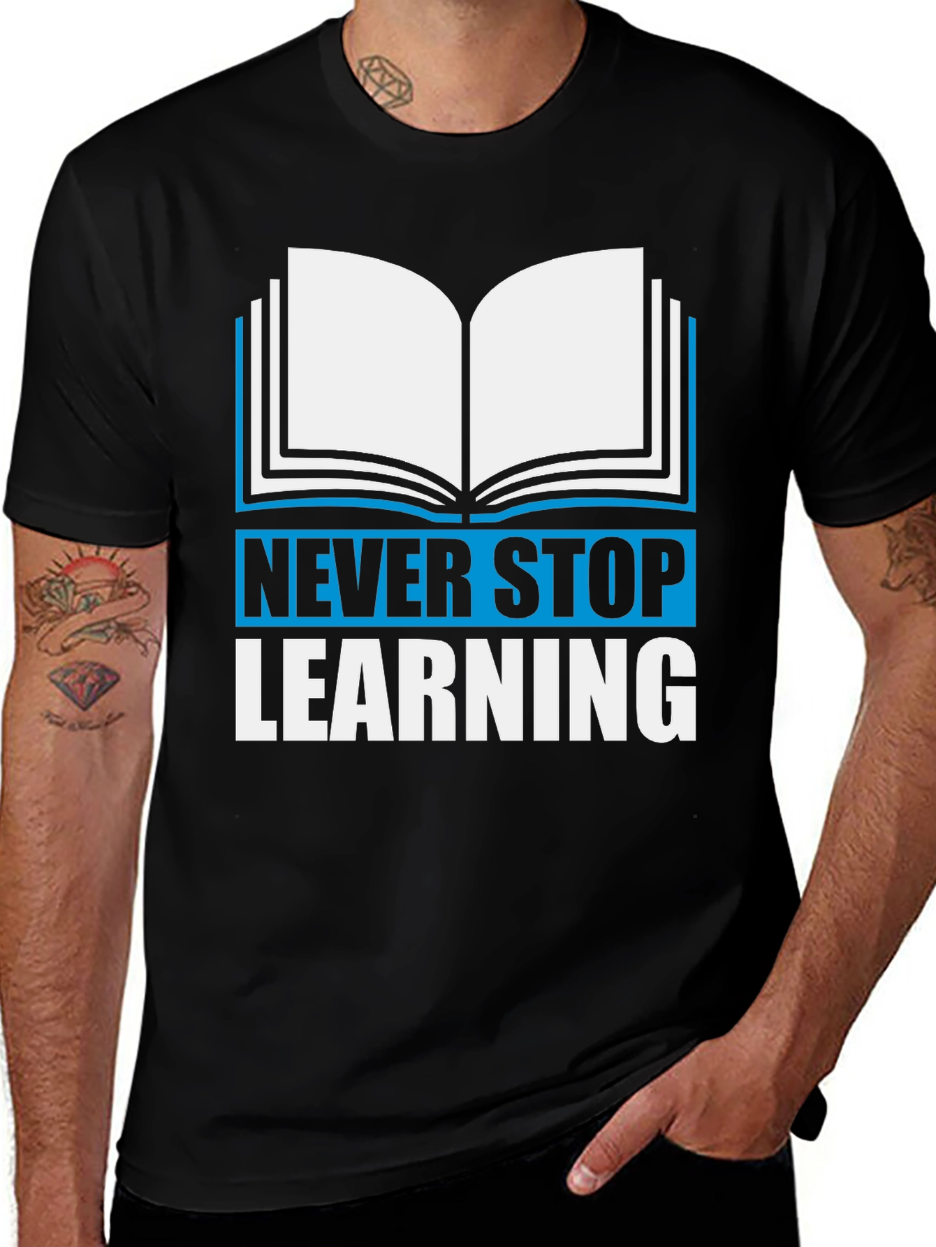Variant 27 of Never Stop Learning T-Shirt
