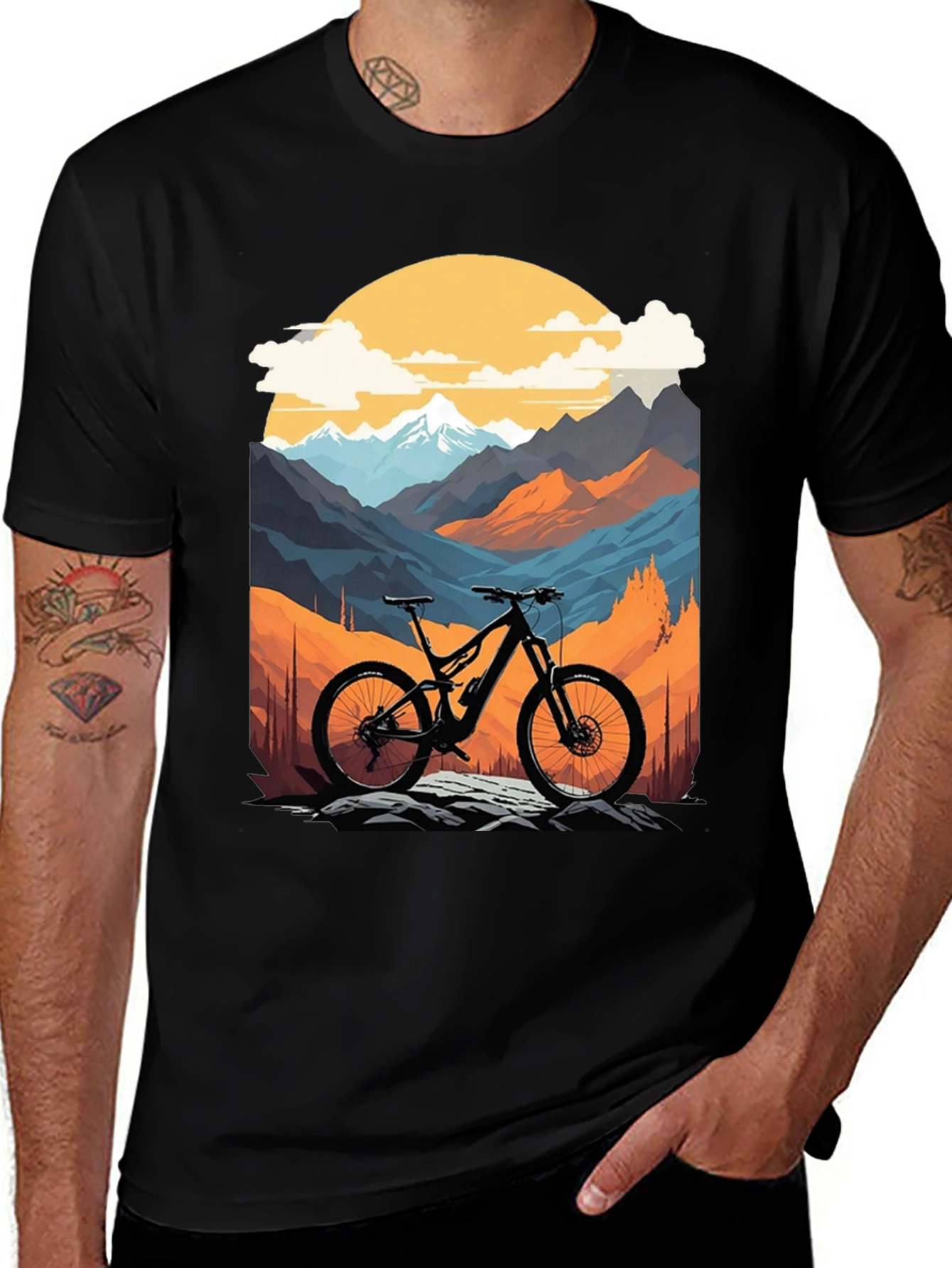 Variant 14 of Mountain Bike Graphic T-Shirt