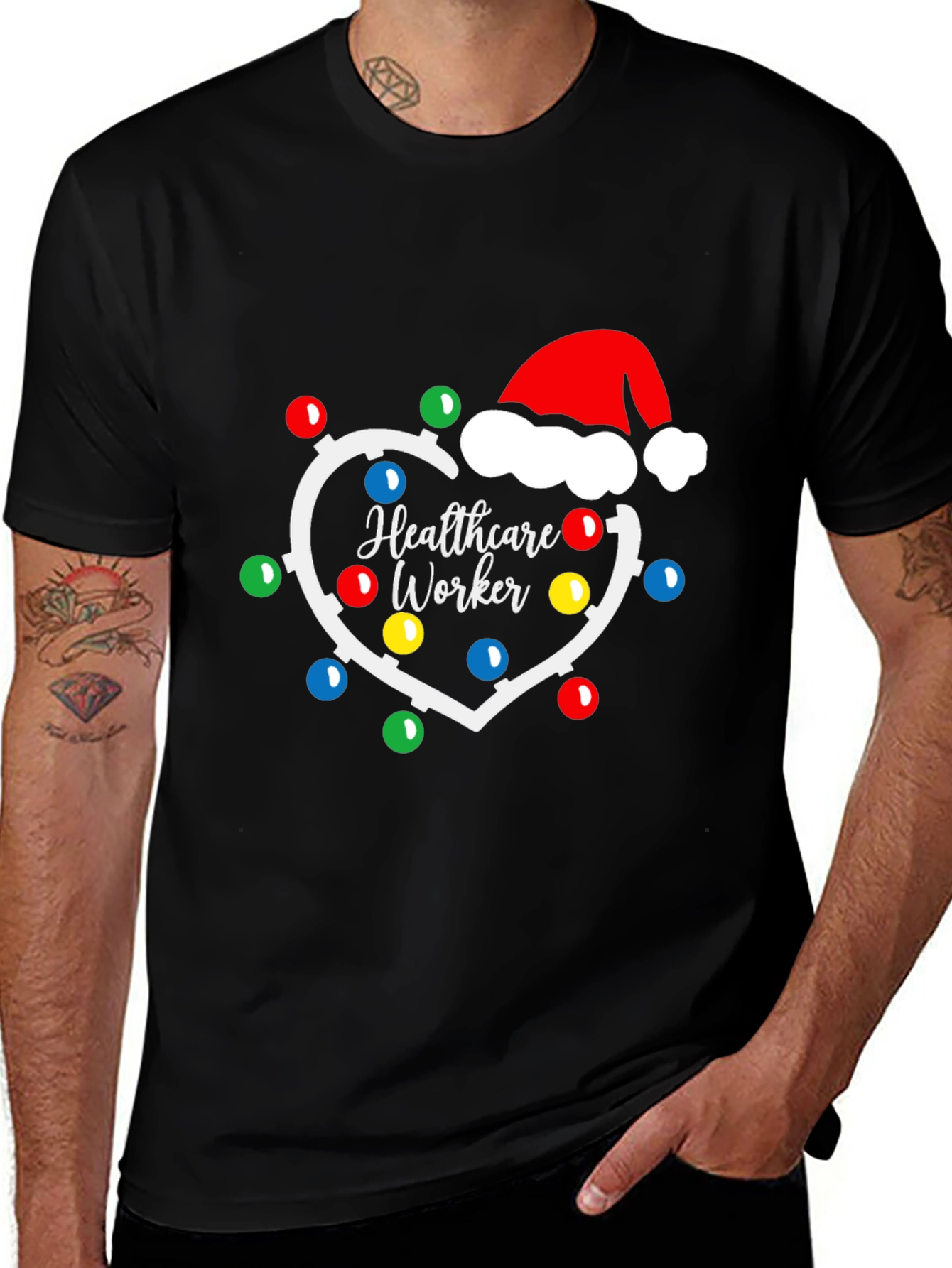 Variant 16 of Healthcare Worker Christmas T-Shirt
