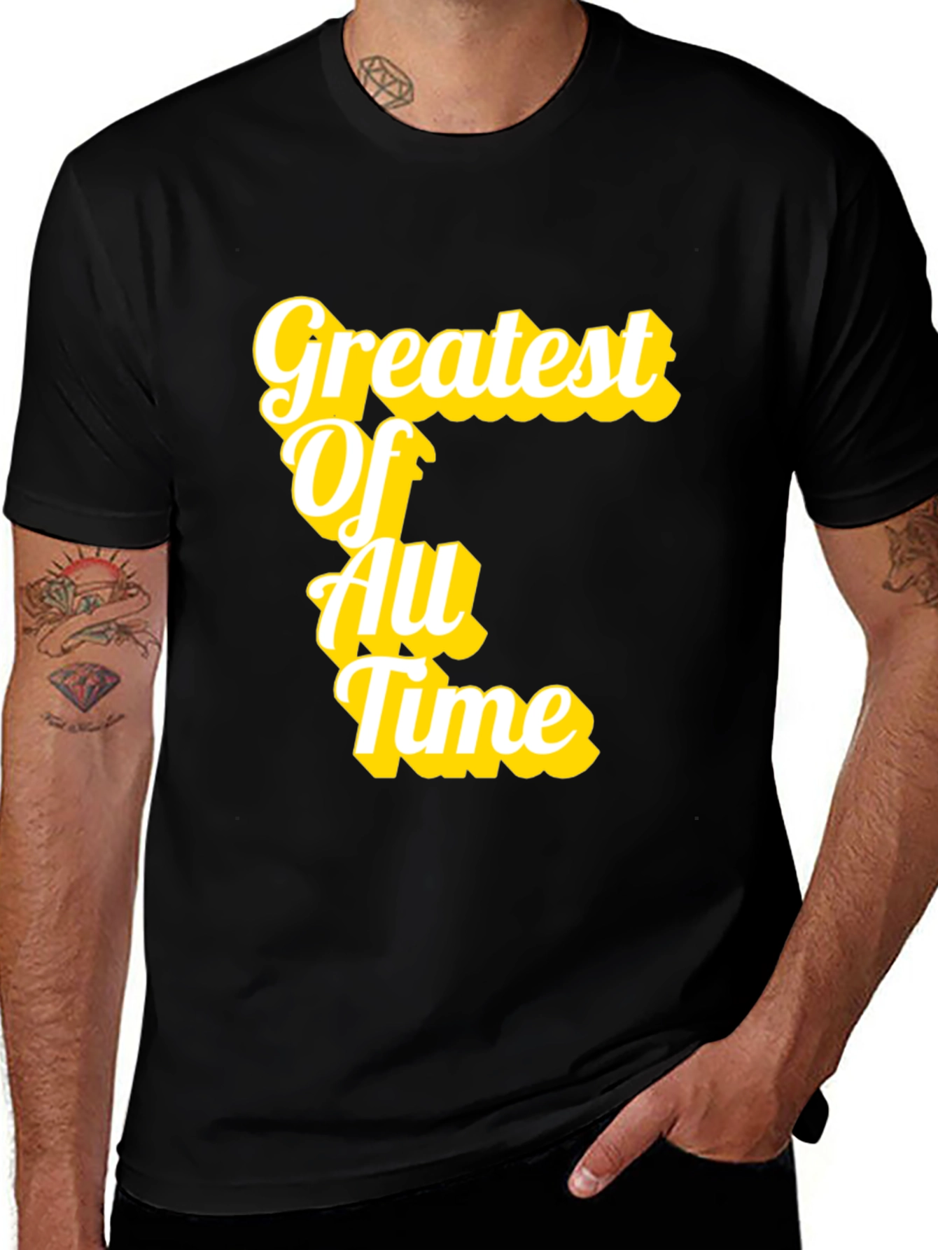 Variant 9 of Greatest Of All Time T-Shirt Black Cotton