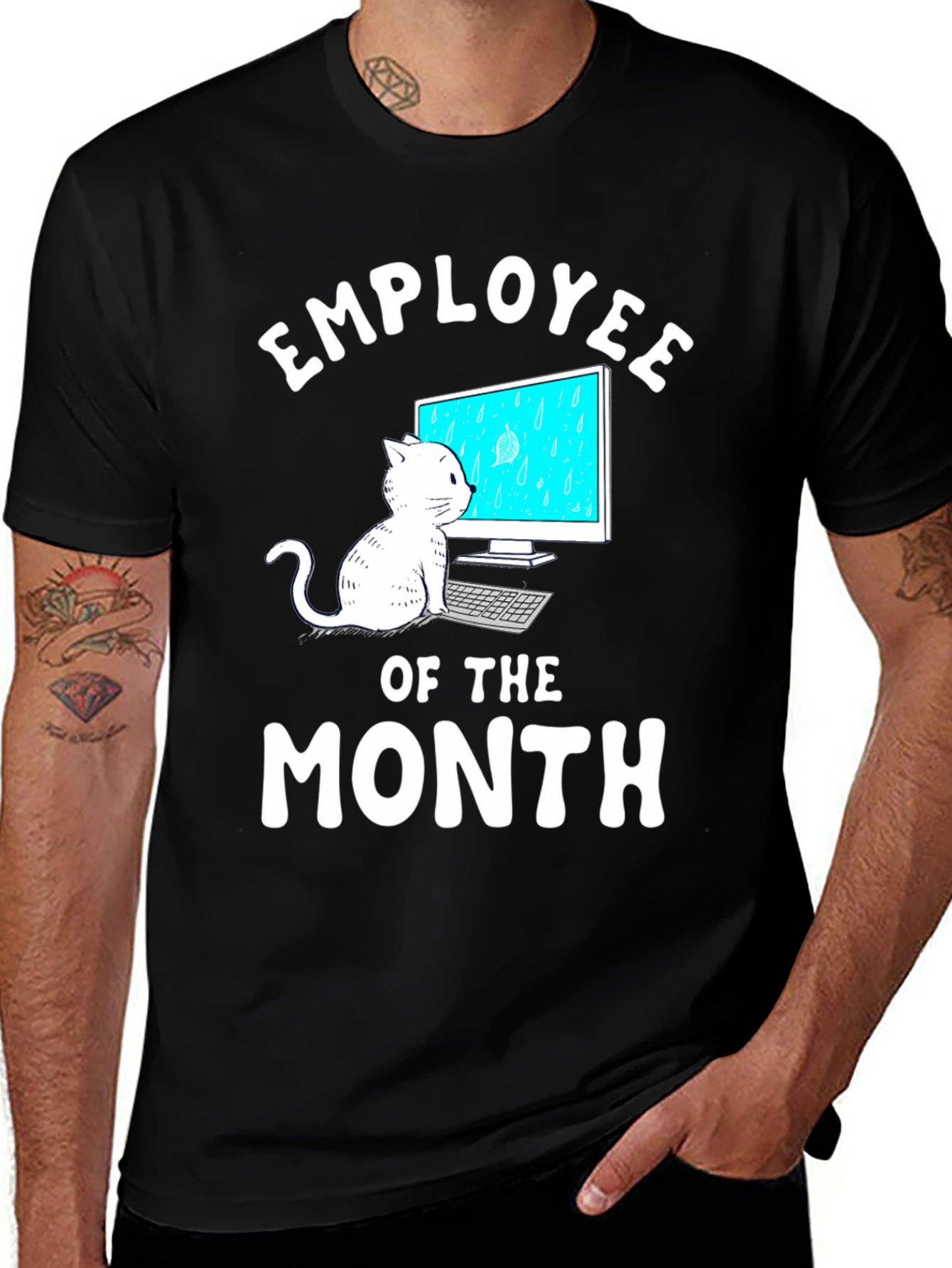 Variant 3 of Employee of the Month Cat T-Shirt