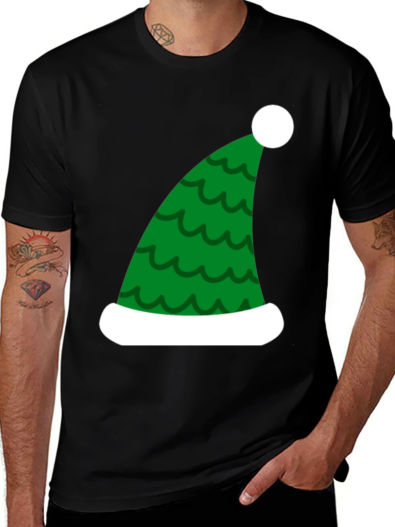 Variant 28 of Festive Christmas Elf Hat T-Shirt