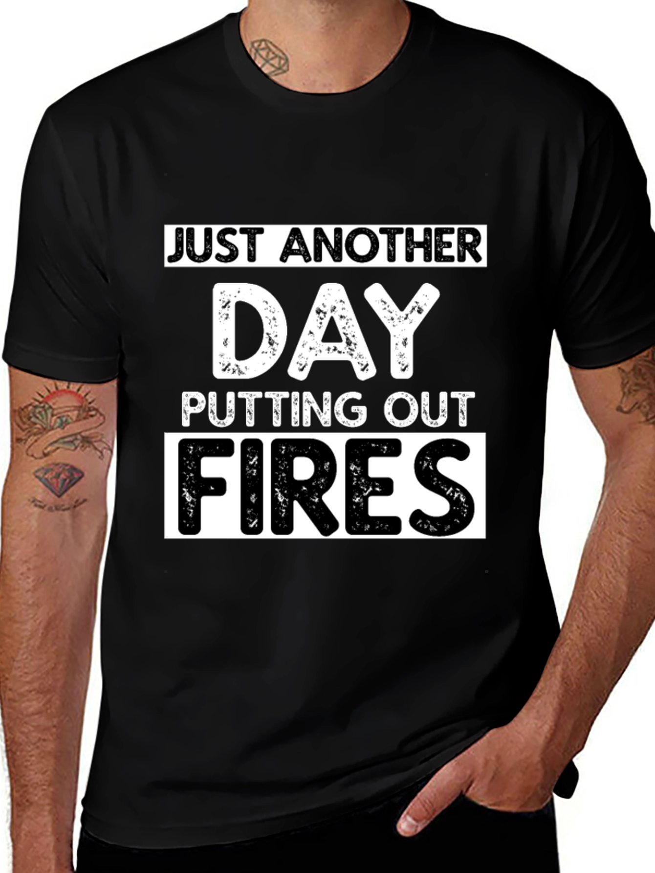 Variant 20 of Just Another Day Putting Out Fires T-Shirt