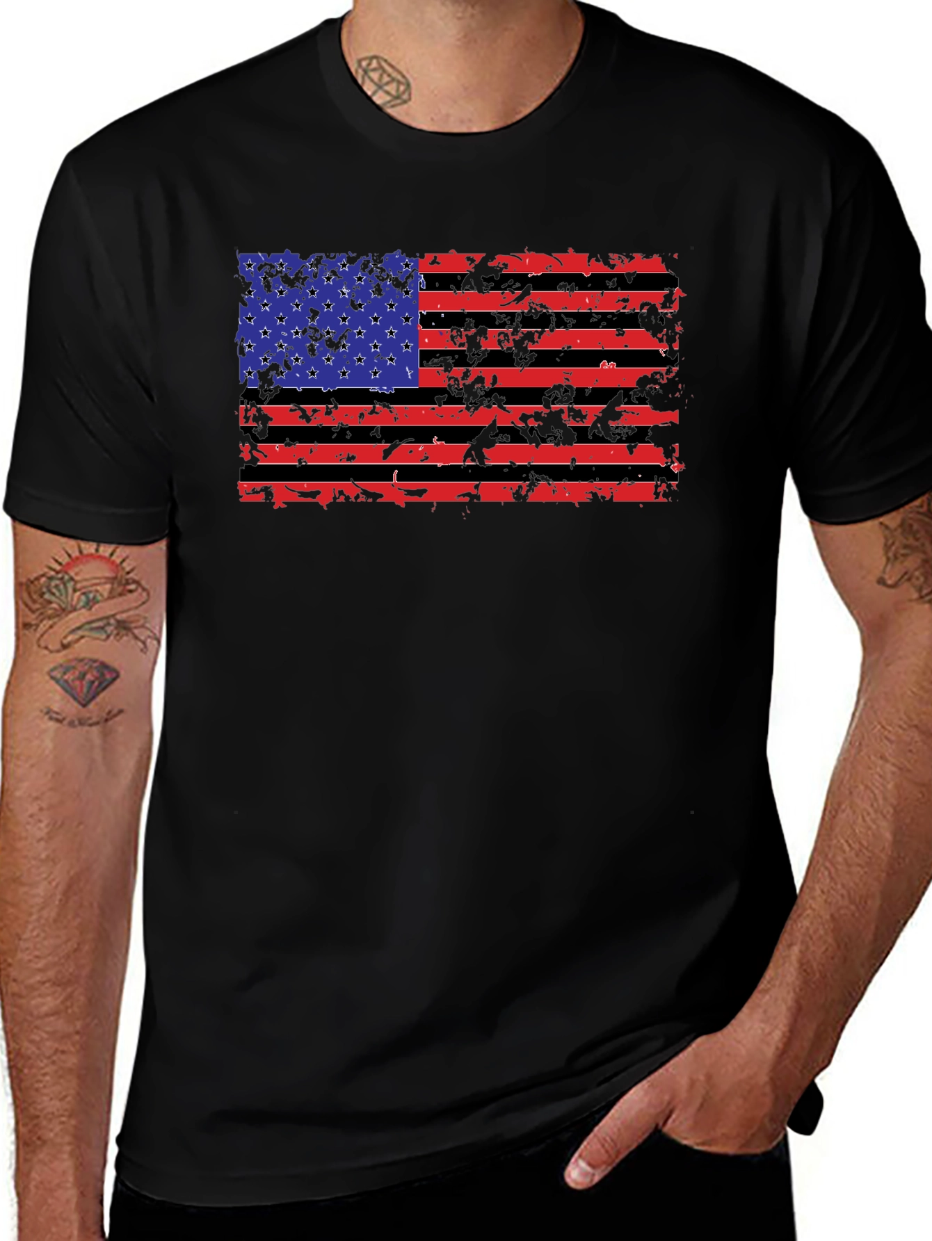 American Flag Graphic T-Shirt