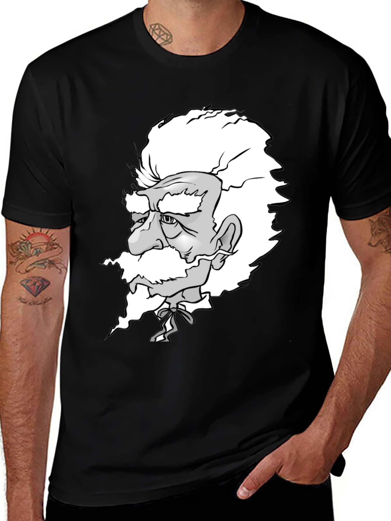 Variant 3 of Einstein Graphic Print Black T-Shirt