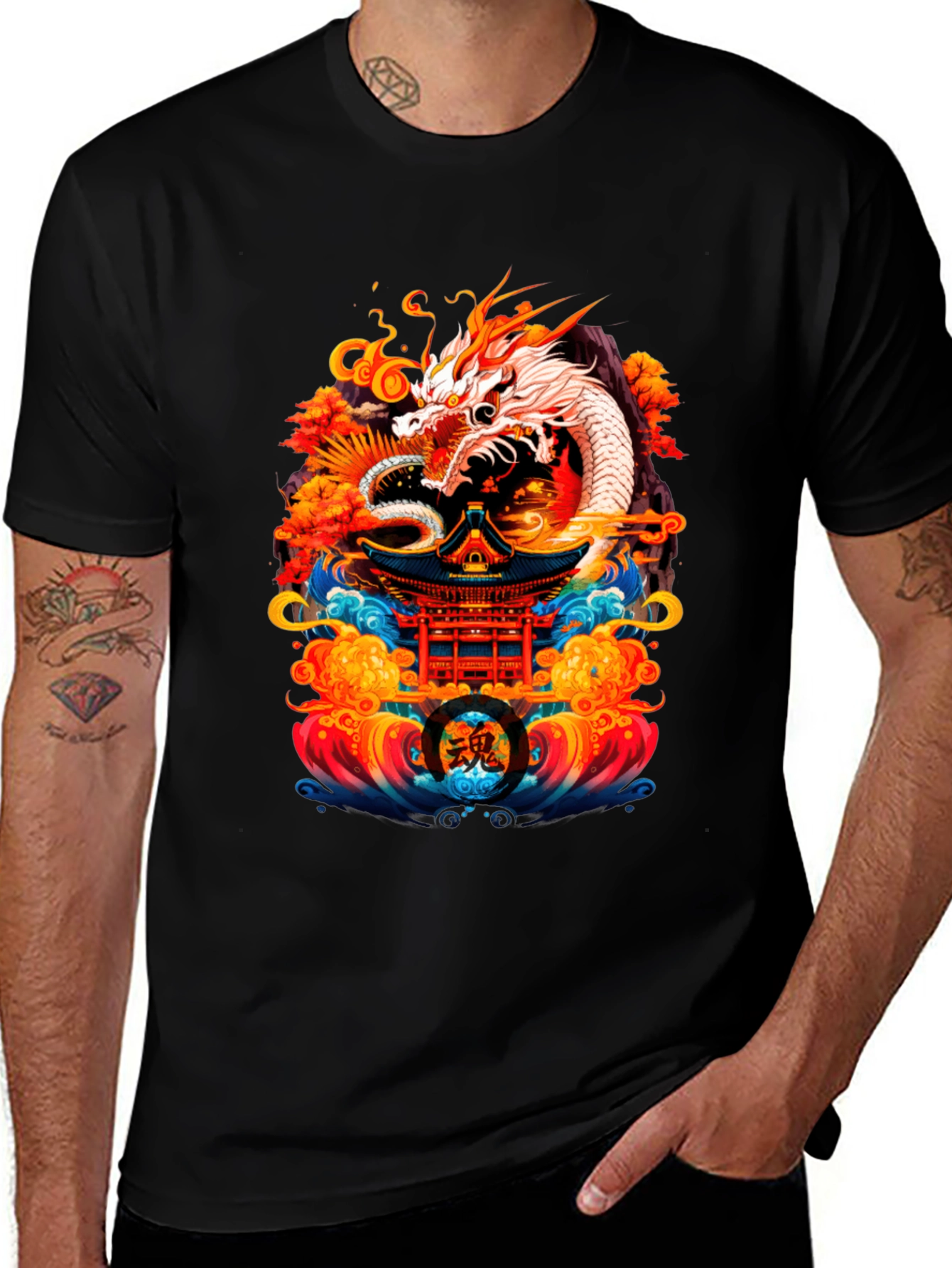 Variant 21 of Dragon Temple Graphic Tee