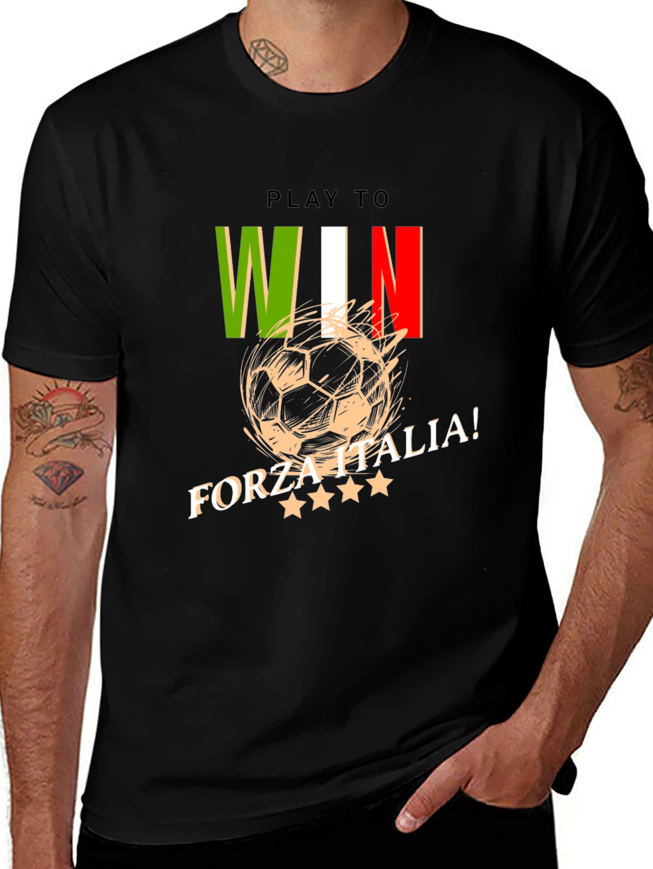 Variant 12 of Forza Italia Soccer T-Shirt