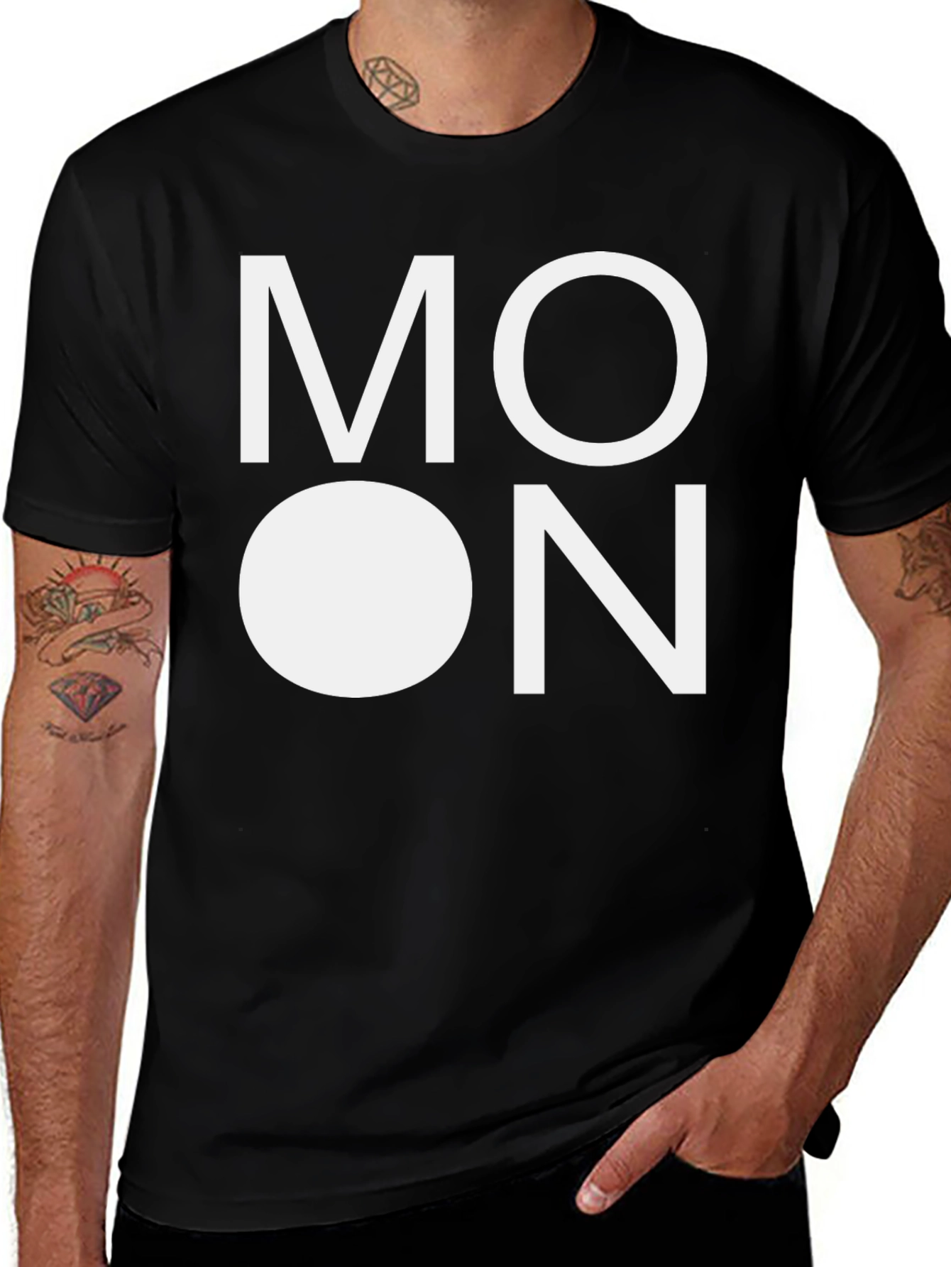 Black Moon Graphic Black T-Shirt main image
