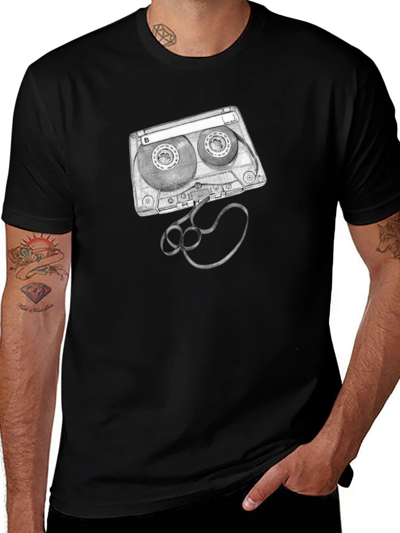 Variant 24 of Retro Cassette Tape Graphic T-Shirt - Classic Style