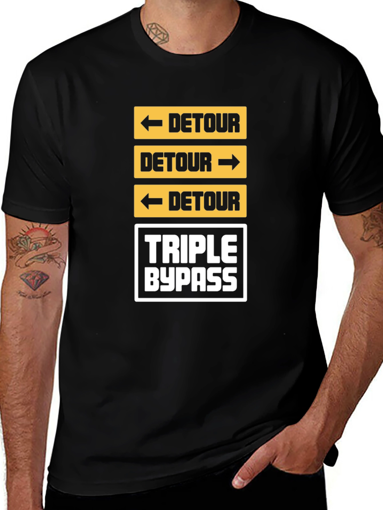 Variant 25 of Detour & Triple Bypass Graphic T-Shirt - Black