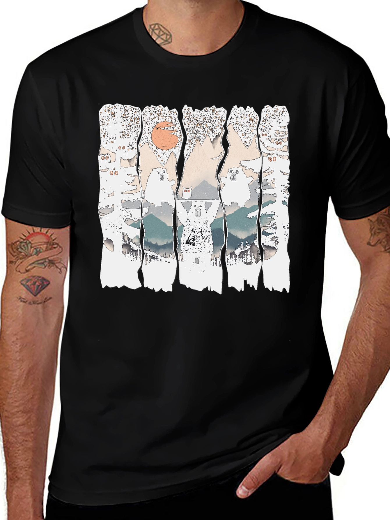 Variant 10 of We Bare Bears Mountain T-Shirt