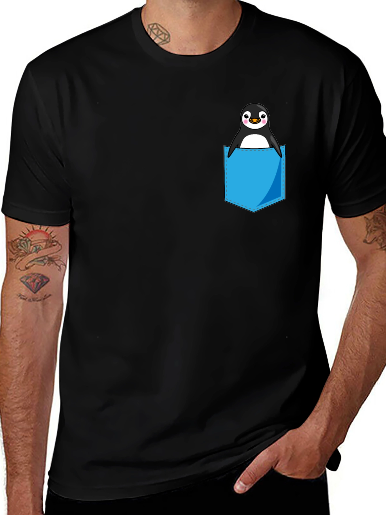 Variant 15 of Penguin Pocket Black T-Shirt