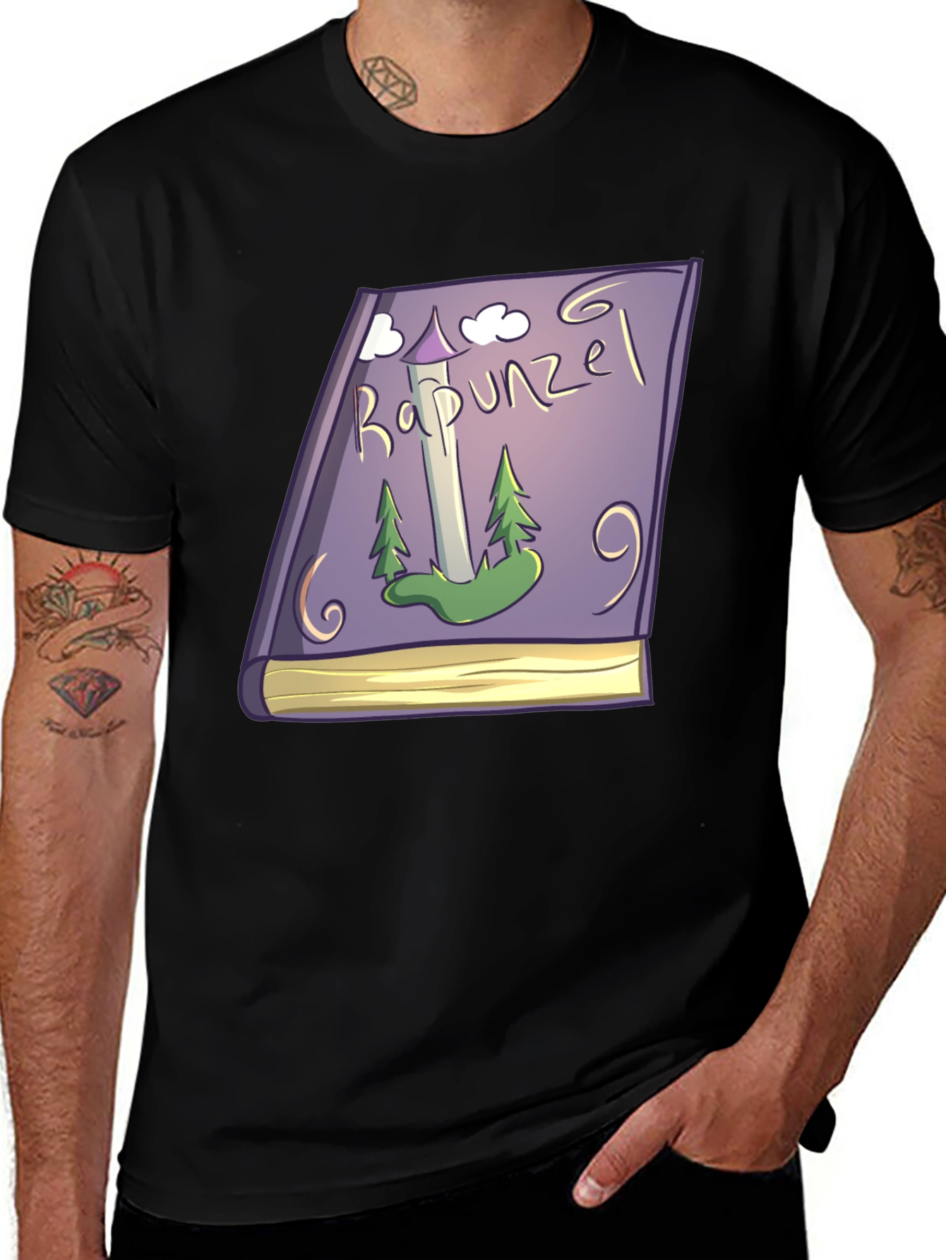 Variant 20 of Rapunzel Book T-Shirt - Magical Tale Graphic Tee