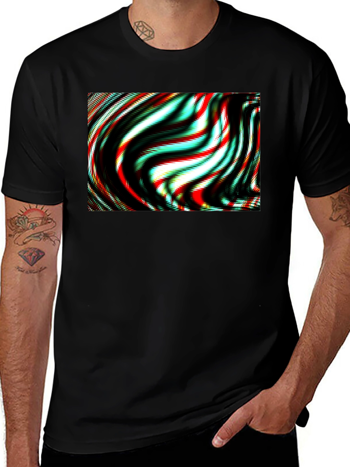 Variant 3 of Abstract Swirl Graphic T-Shirt