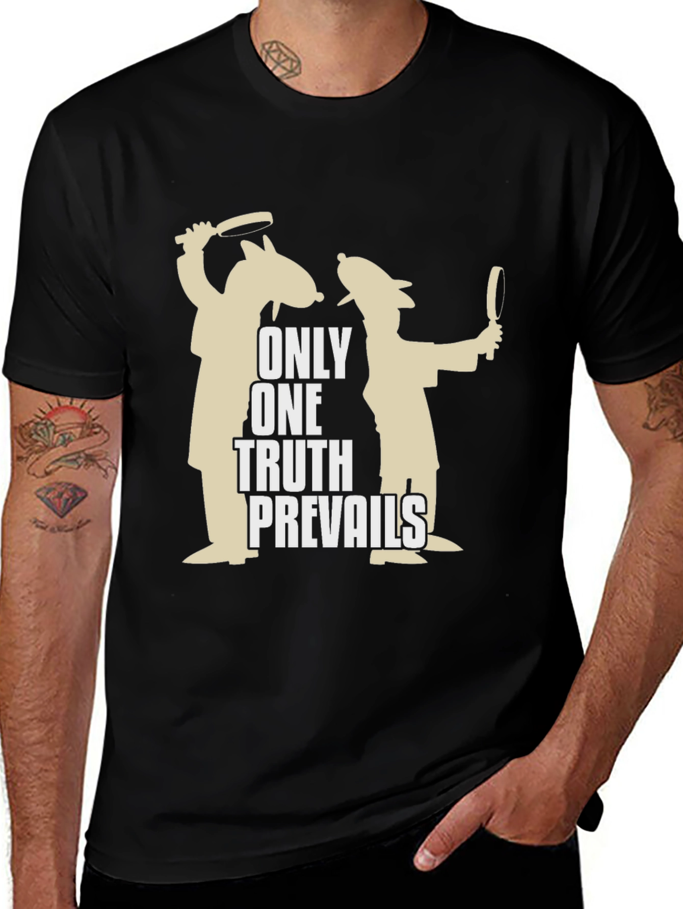 Detective Conan "Only One Truth Prevails" Black T-Shirt