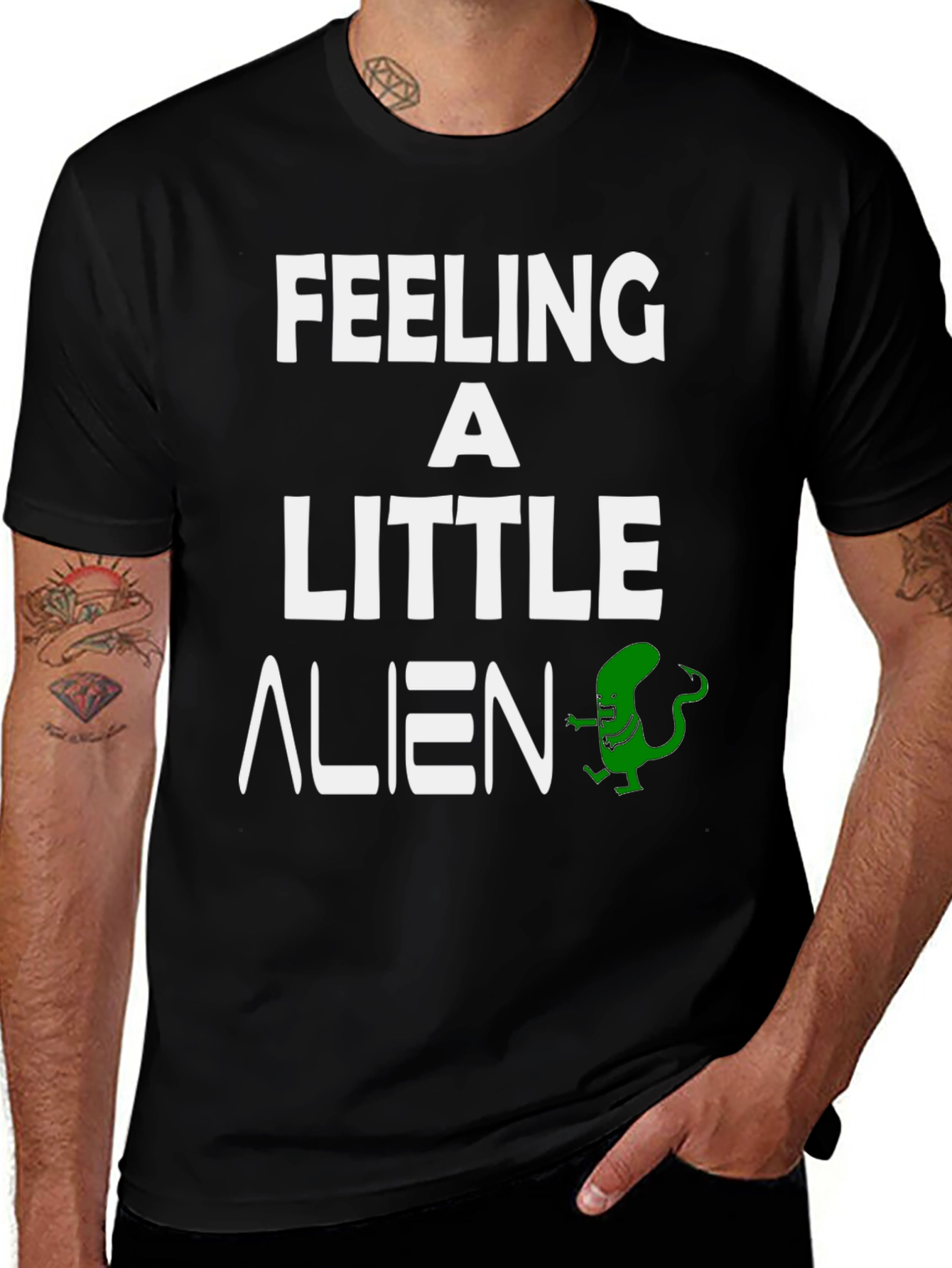 Variant 29 of Feeling a Little Alien T-Shirt - Funny Graphic Tee