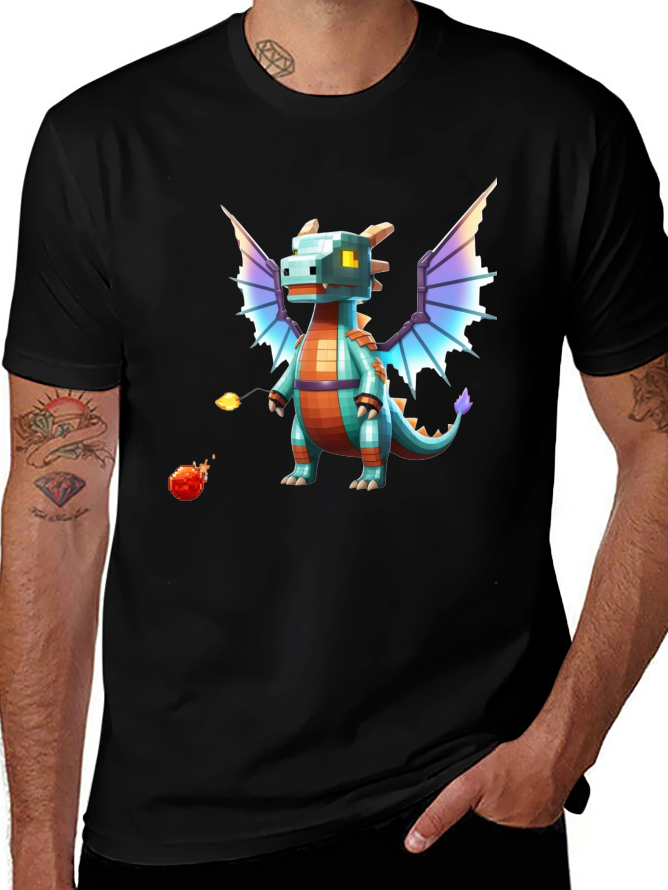 Minecraft Dragon T-Shirt - Blocky Style!