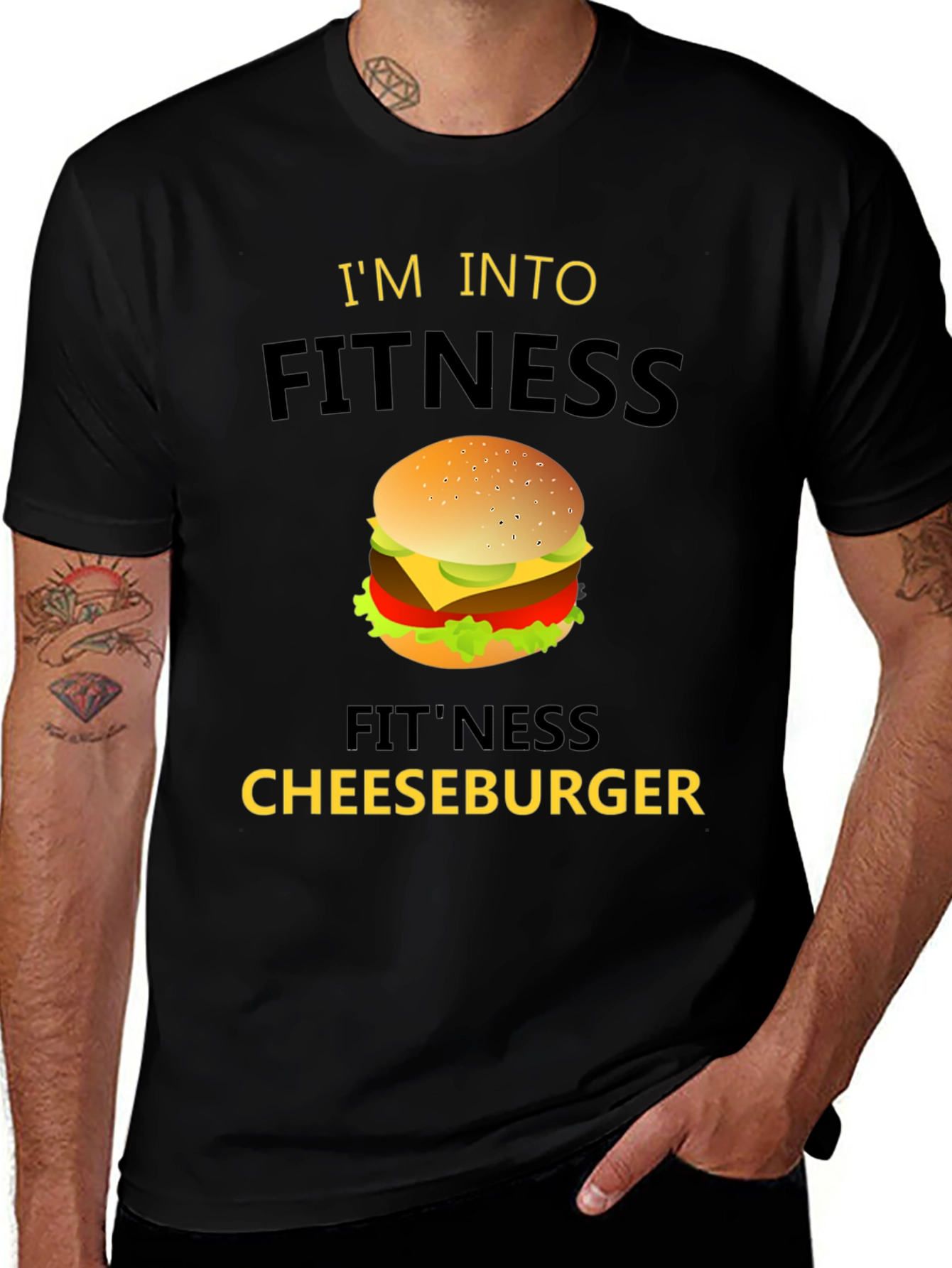Variant 2 of Fitness Cheeseburger Graphic Tee