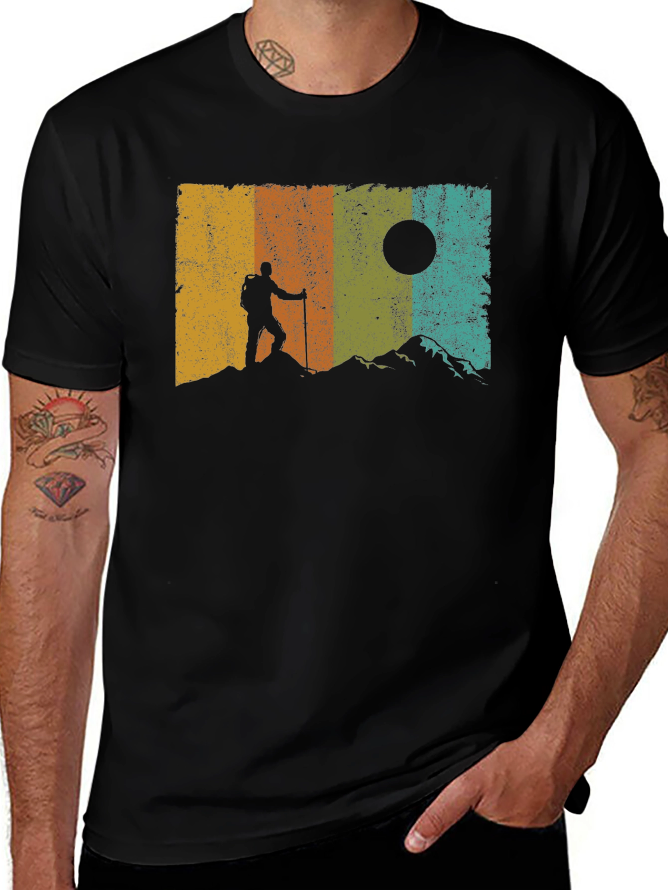 Variant 14 of Retro Hiker Graphic Tee - Adventure Awaits