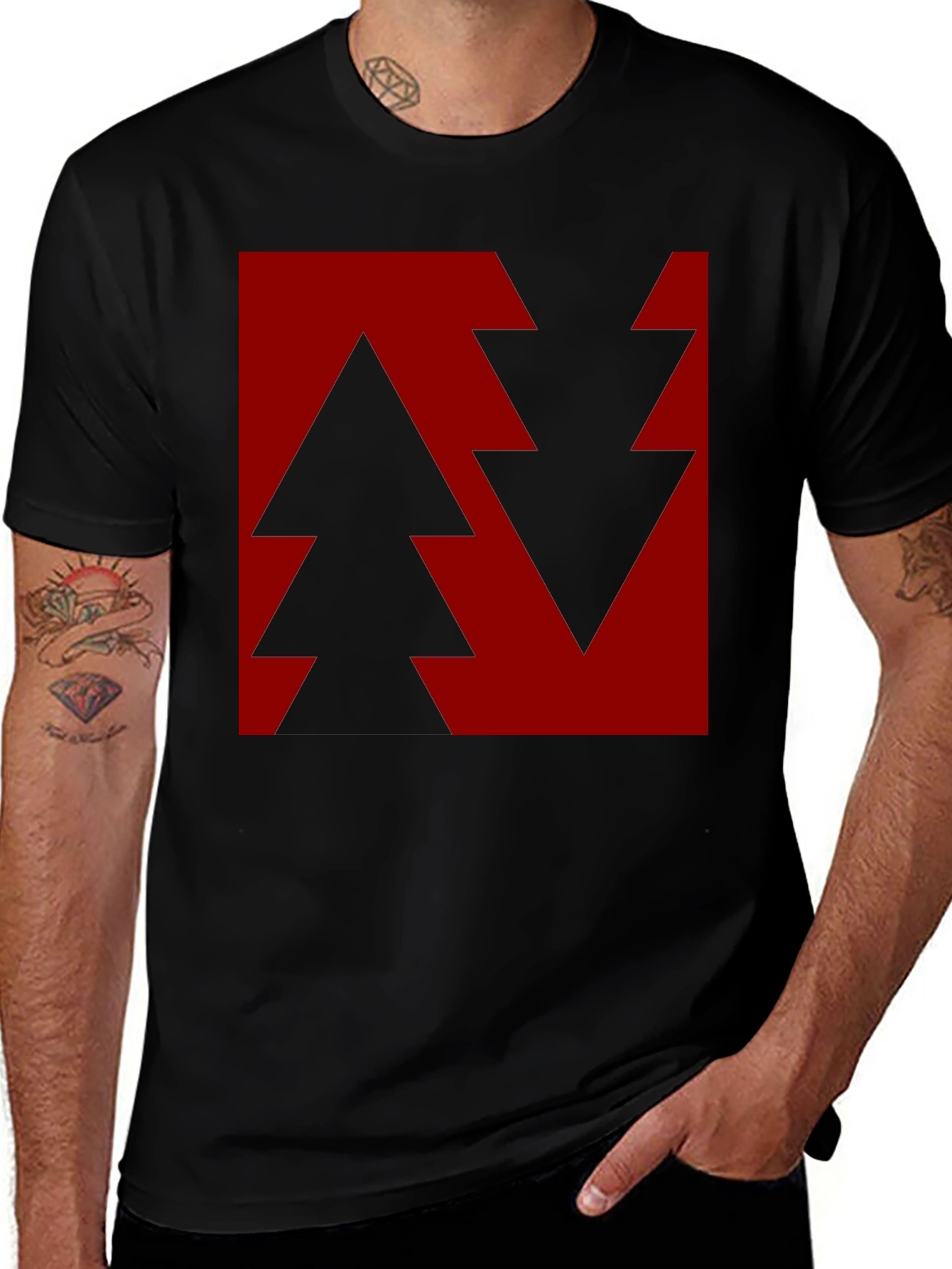 Variant 21 of Abstract Geometric Graphic Tee - Modern Style