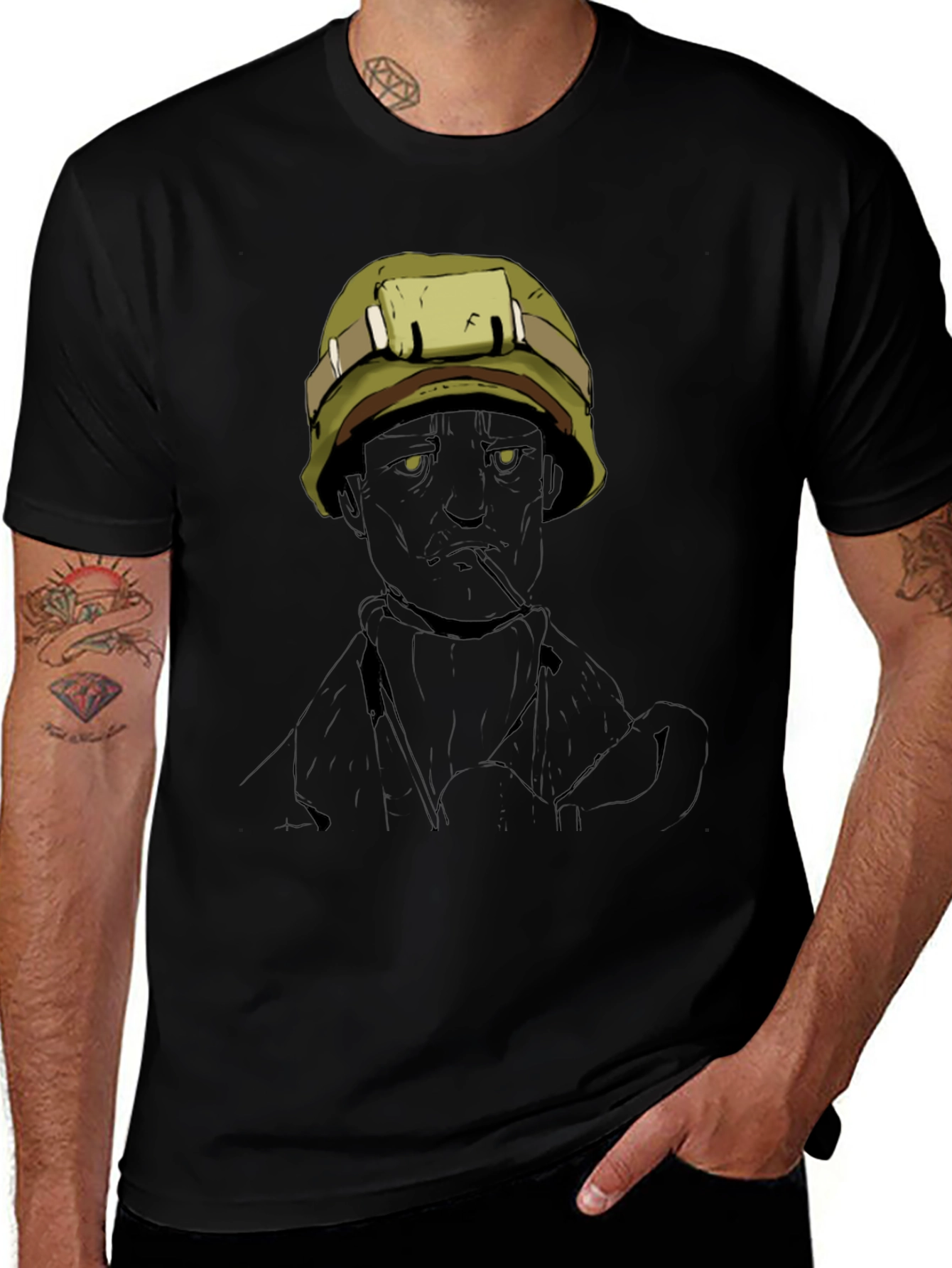 Variant 17 of Graphic Tee: Vietnam Soldier Art T-Shirt