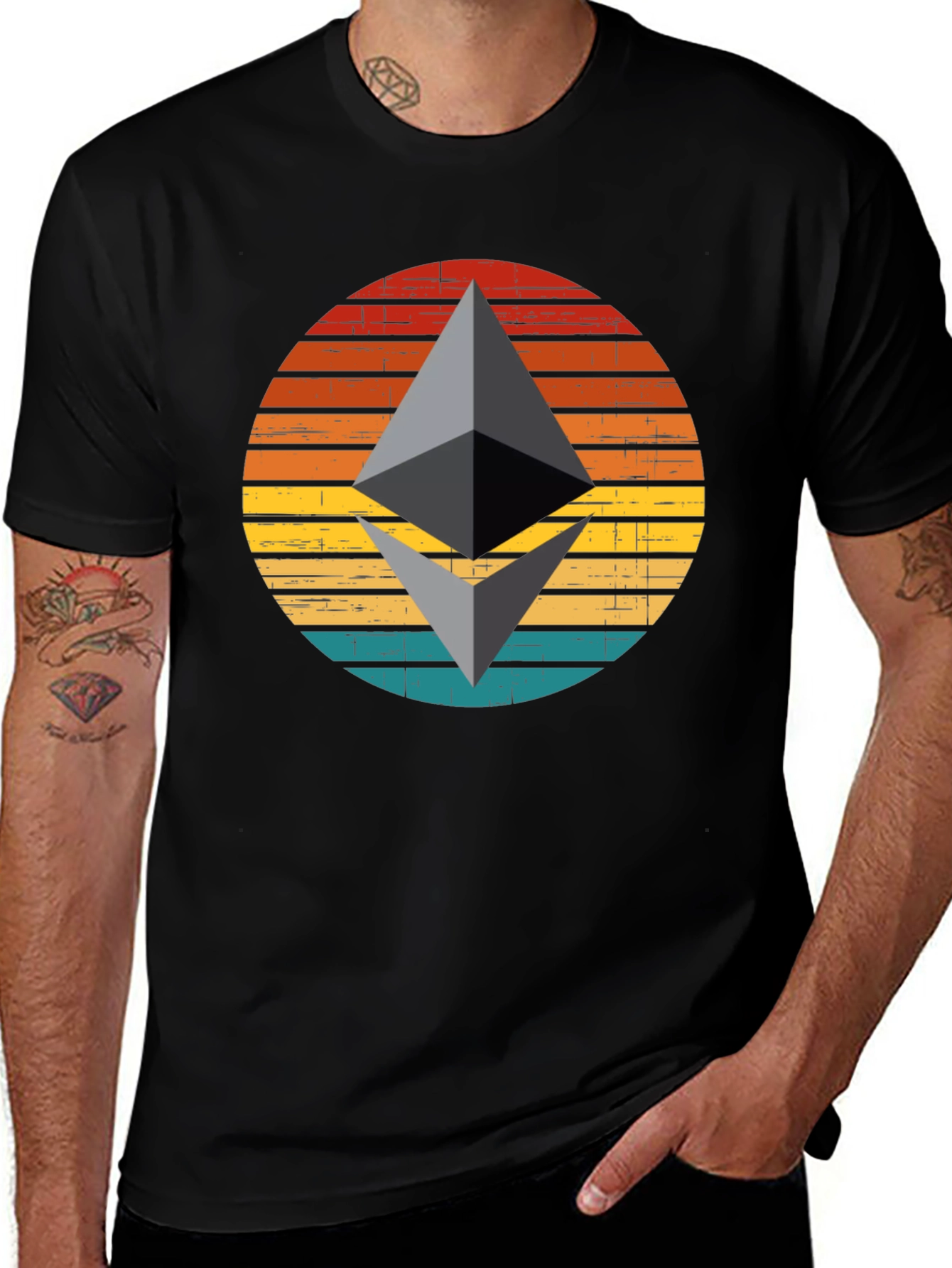 Variant 9 of Ethereum Sunset T-Shirt - Crypto Fashion