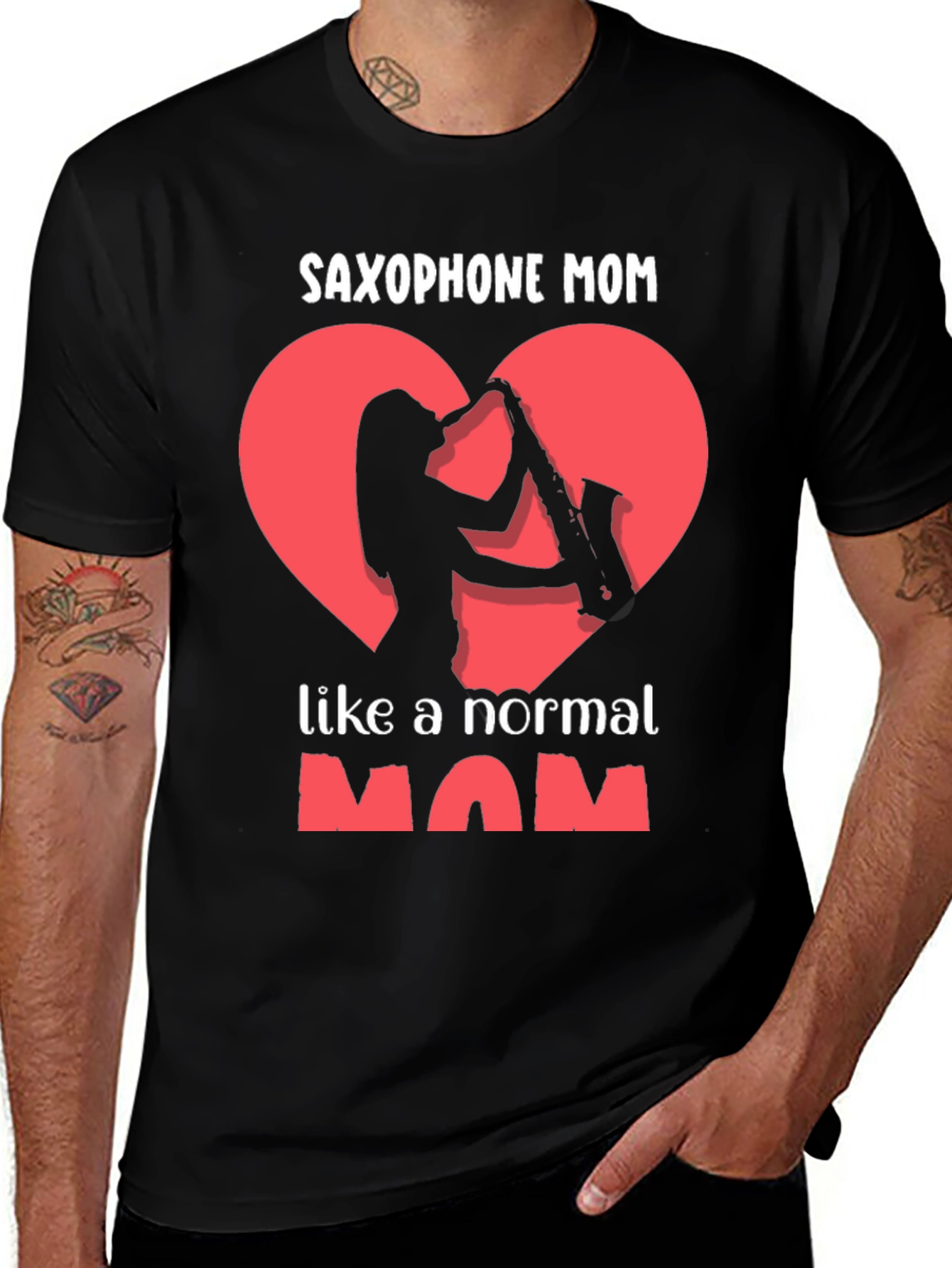 Saxophone Mom Graphic T-Shirt - Music Loving Mothers