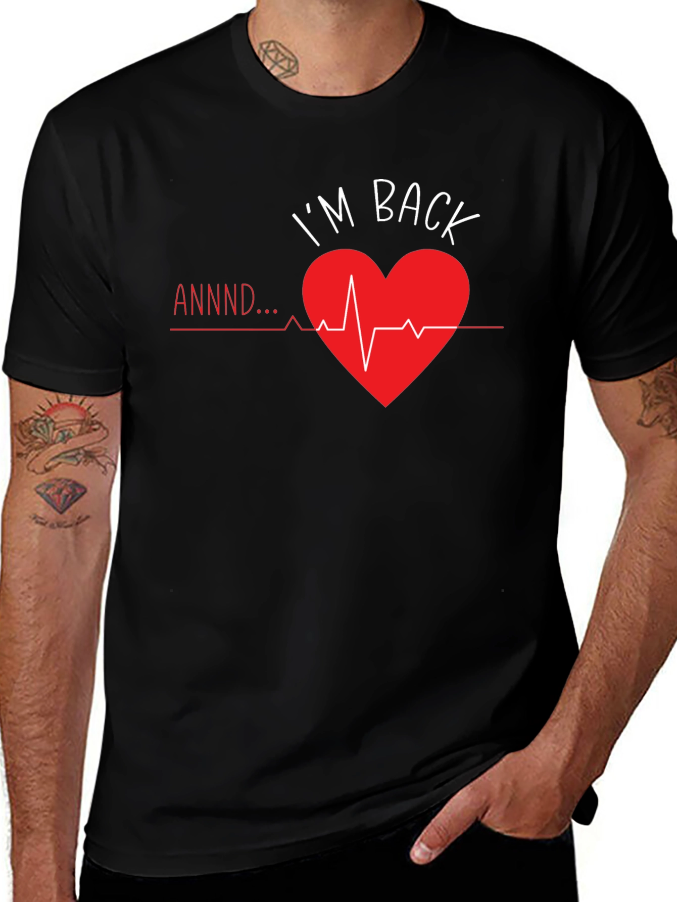 I'm Back Heartbeat T-Shirt - Express Your Vitality!