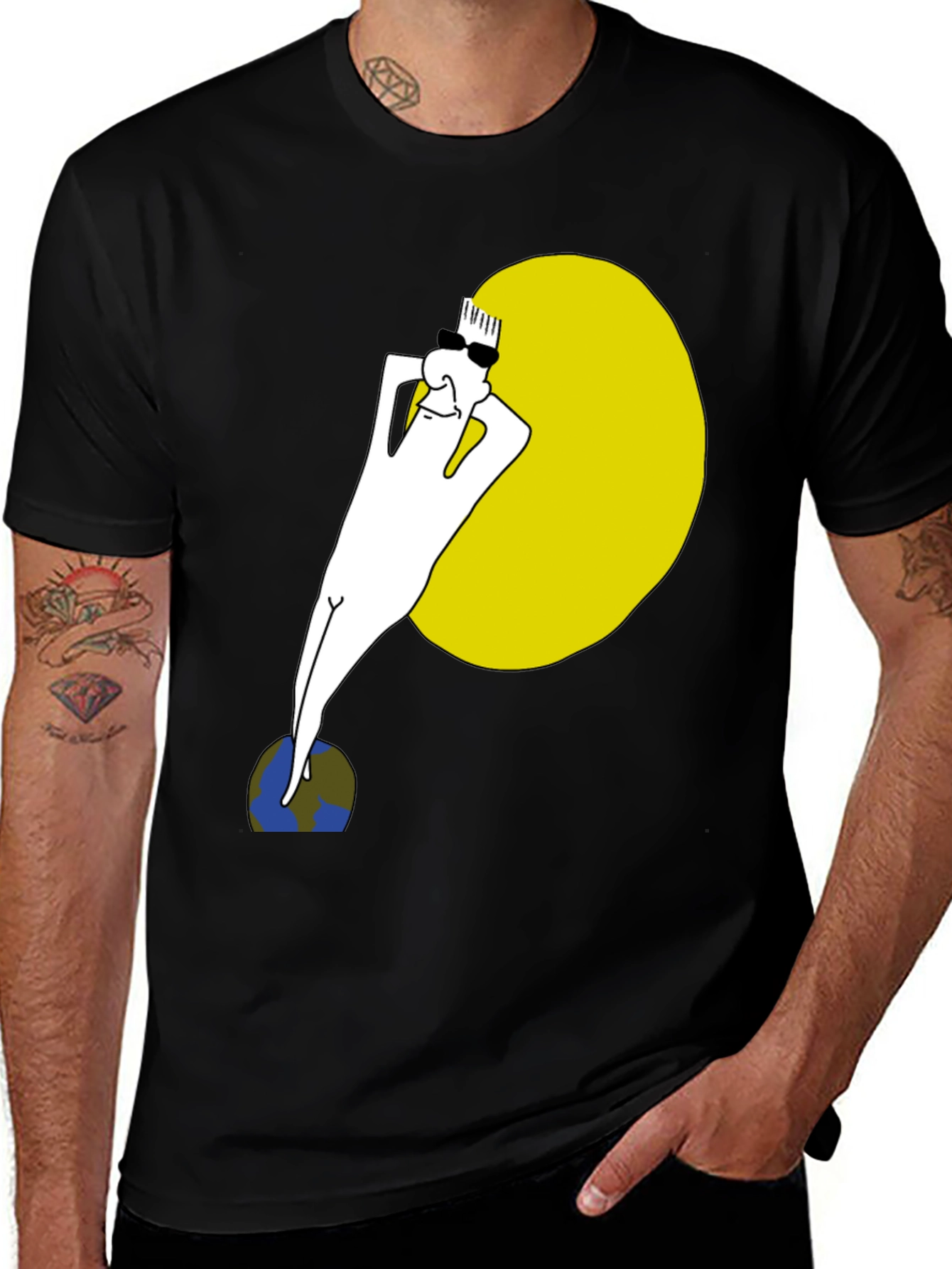 Variant 13 of Cool Dude Sunbathing Graphic Tee