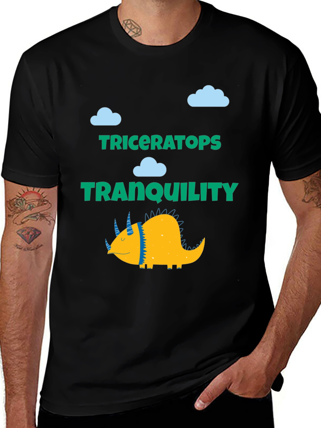 Triceratops Tranquility Graphic Tee
