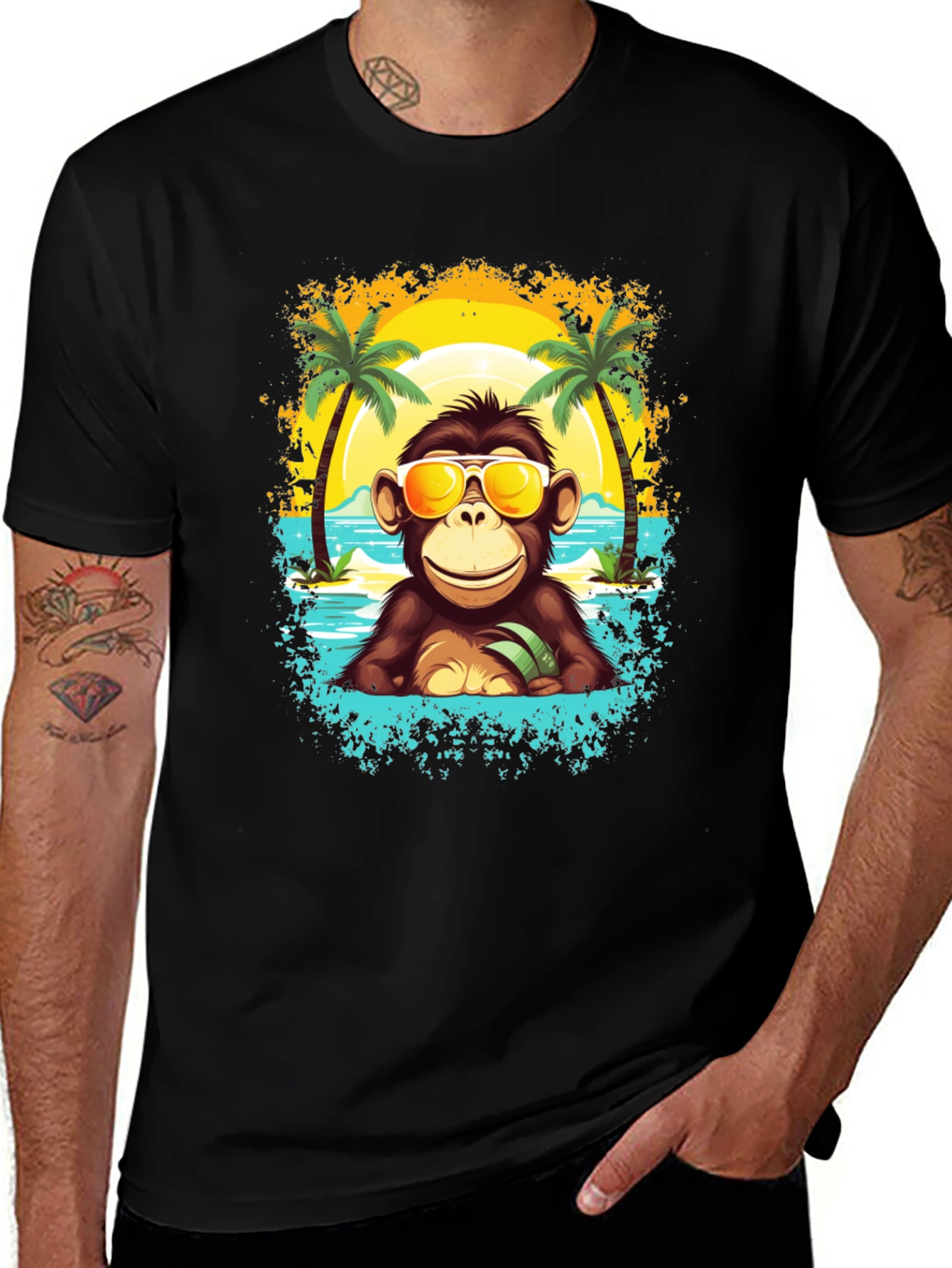 Variant 3 of Cool Monkey Beach Vibes T-Shirt