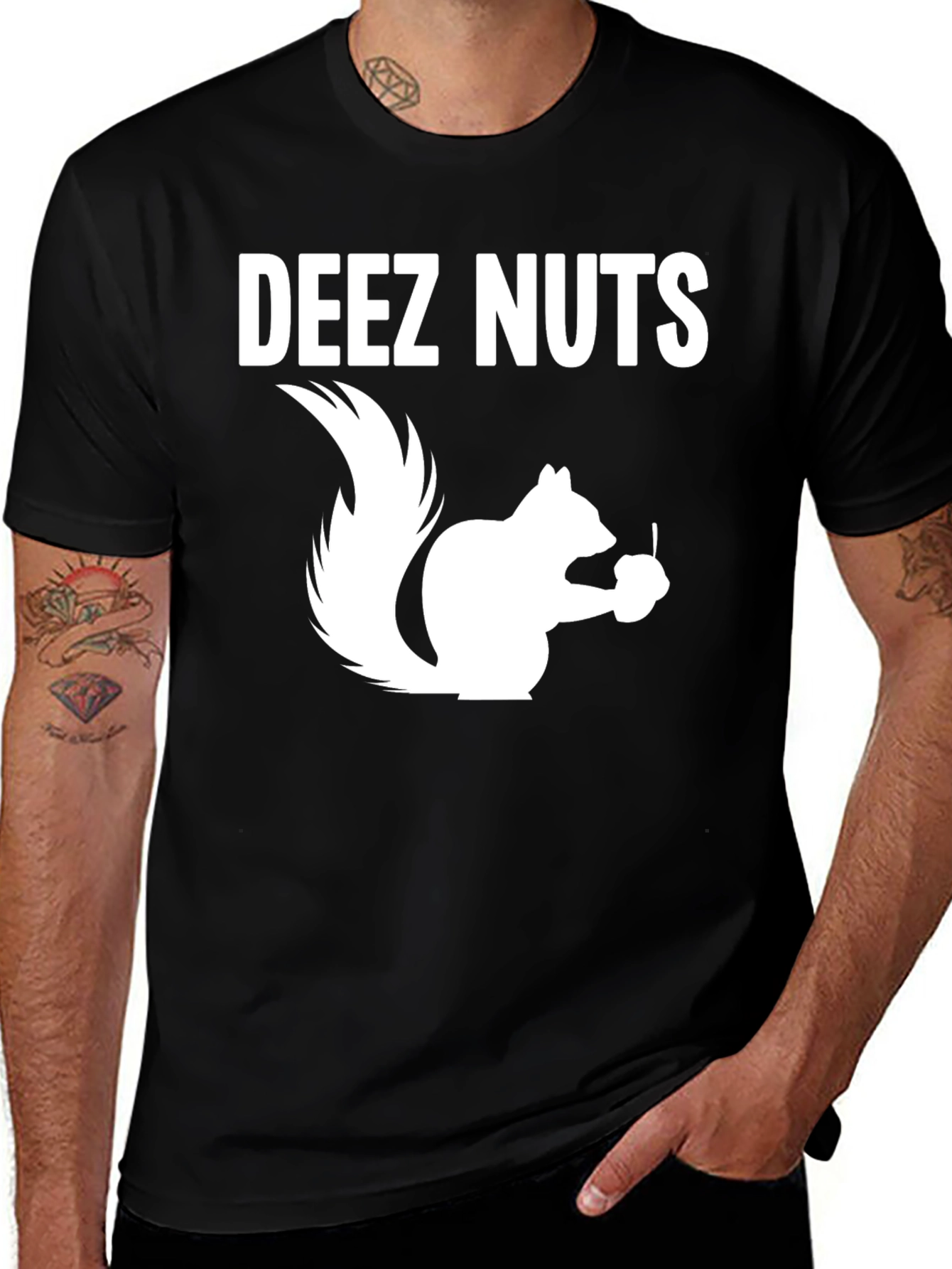 Variant 27 of Deez Nuts Squirrel T-Shirt - Funny Graphic Tee