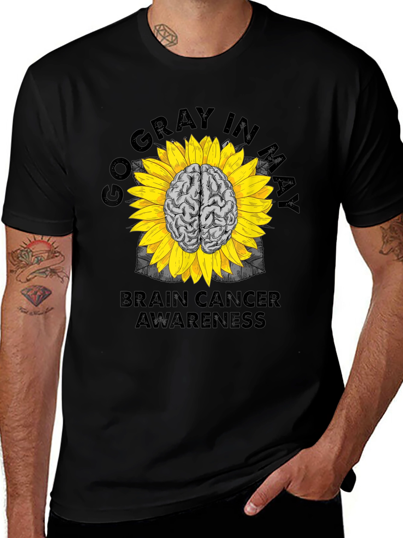 Go Gray in May Brain Cancer Awareness T-Shirt