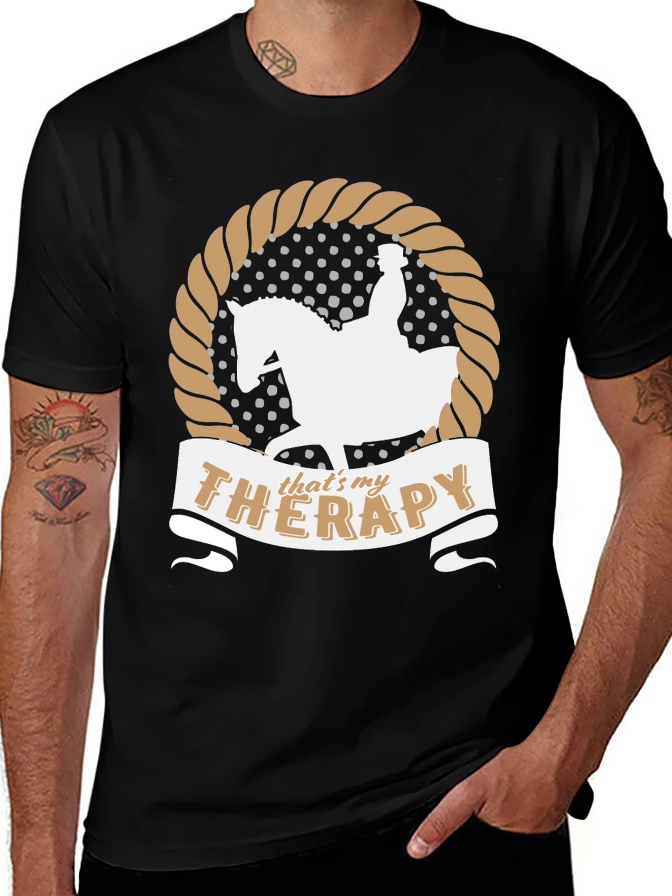 Variant 4 of Equestrian Therapy T-Shirt - Horse Riding Apparel