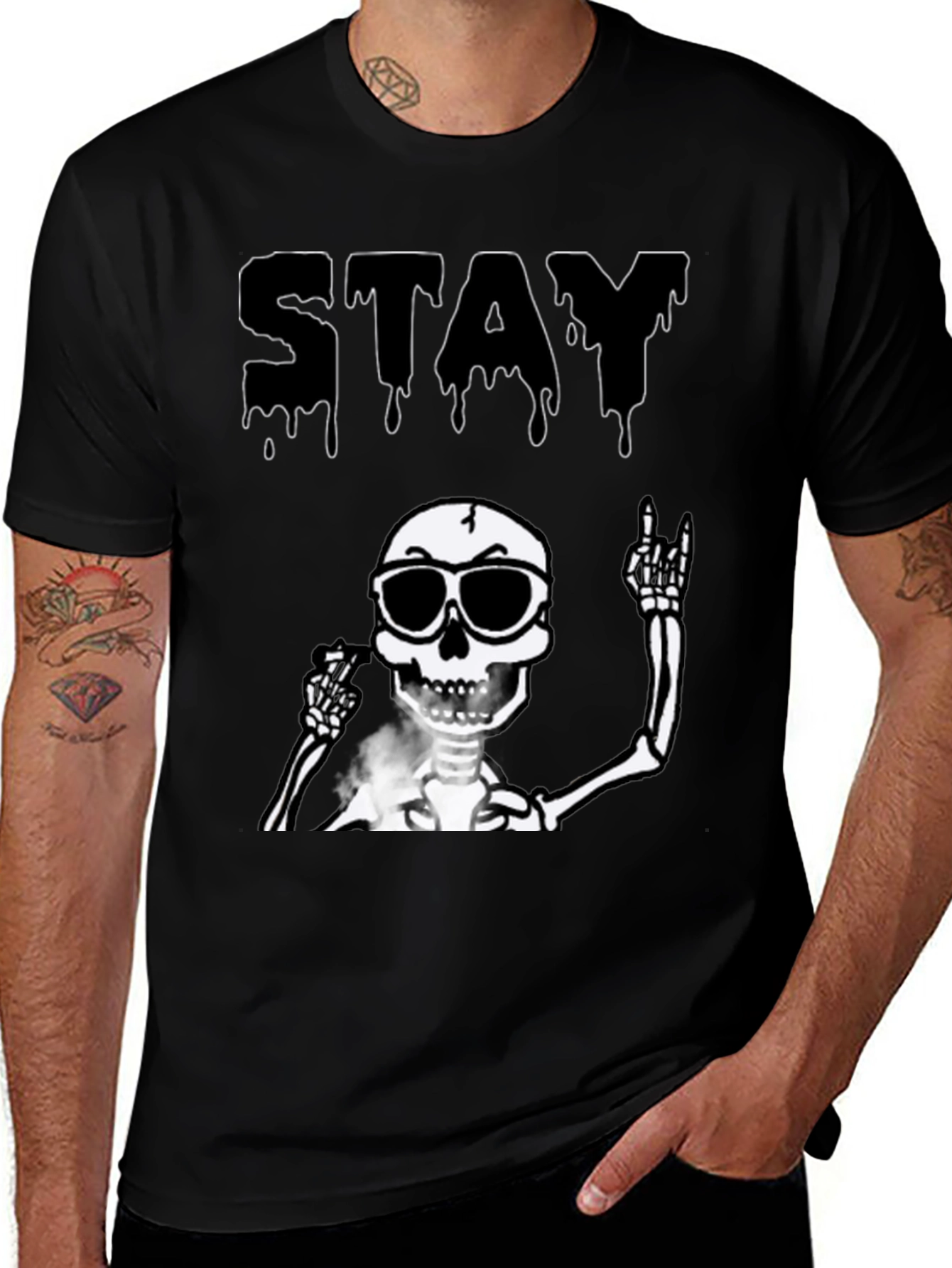 Variant 29 of Stay Skeleton Tee - Cool Graphic T-Shirt