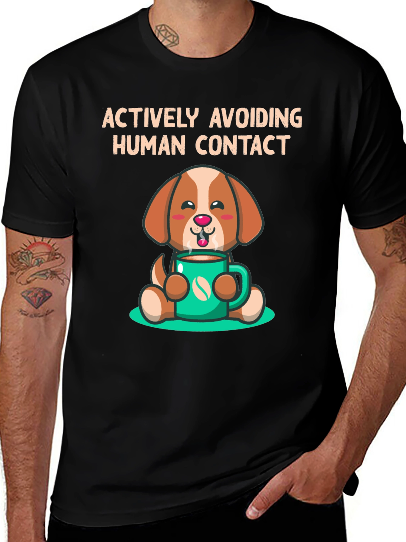 Variant 12 of Actively Avoiding Human Contact Dog T-Shirt
